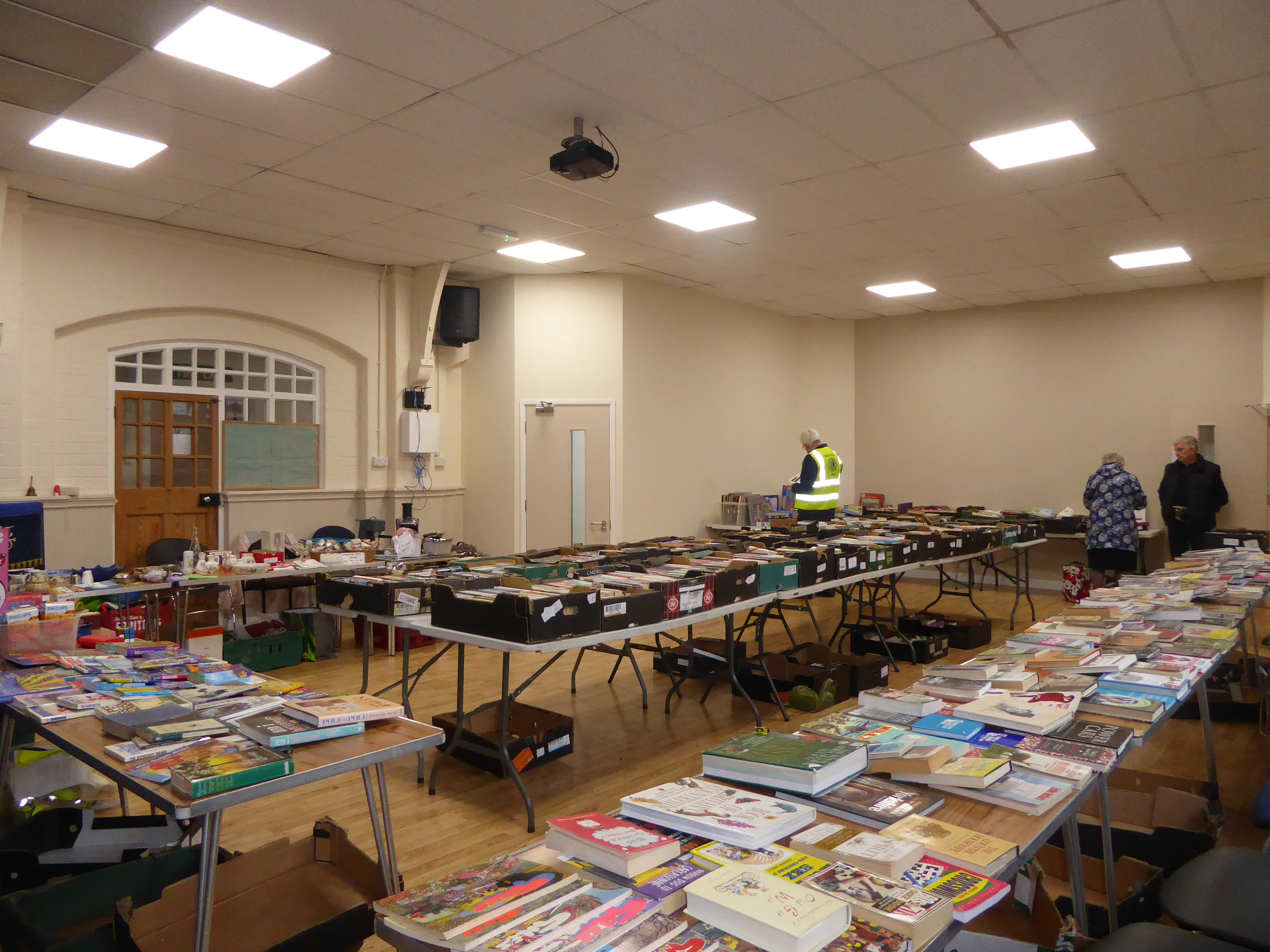 Setting up the book sale 