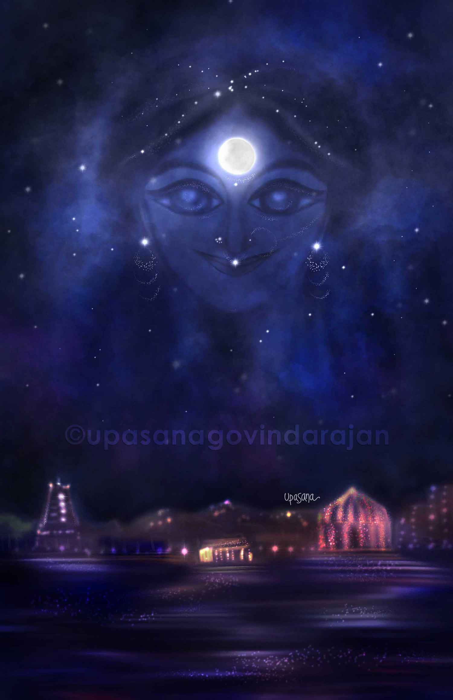 "Chandiran Oliyil Avalai Kanden" (Translation : I saw Her in the moonlight) - Poem by Mahakavi Bharathiyar in praise of the Divine Feminine. 