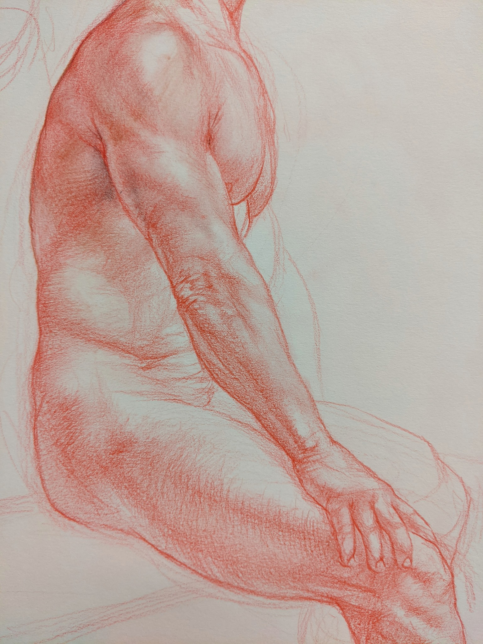 Detail from wax pencil & graphite on paper