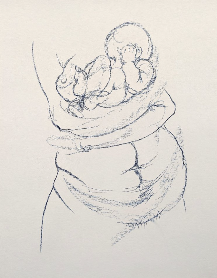 As Within So Without, 2023, pastel on paper, 26 x 20"