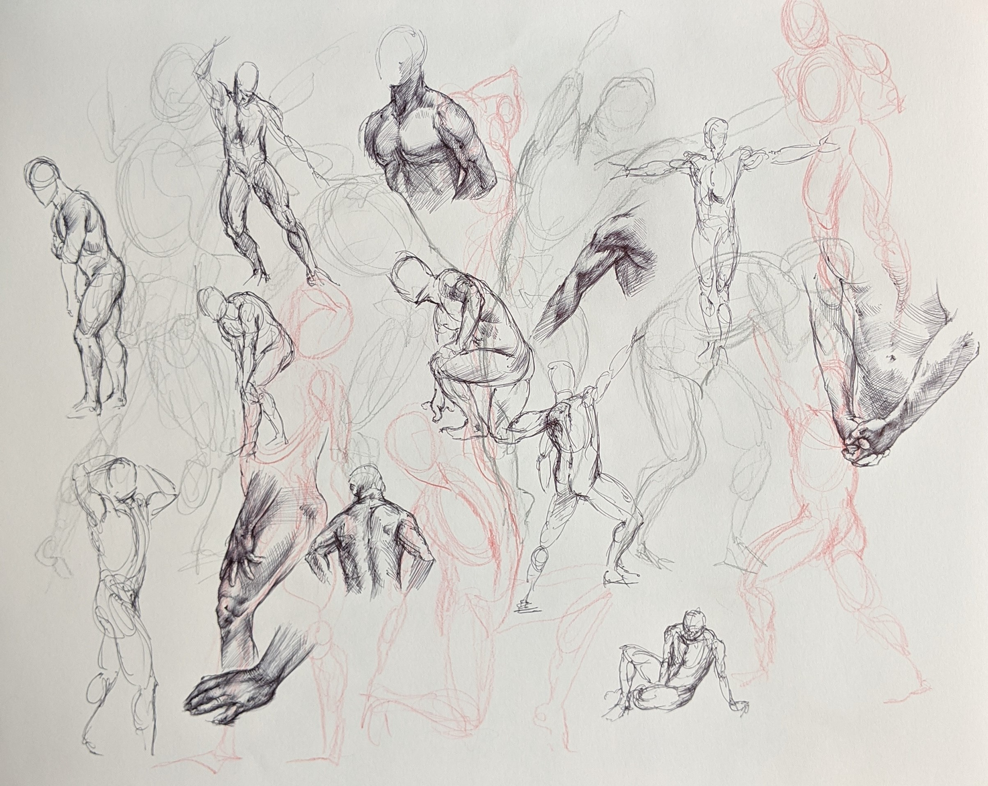 Graphite & ballpoint pen on paper