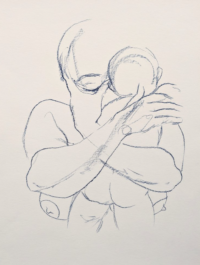 Long Days, 2023, pastel on paper, 26 x 20"