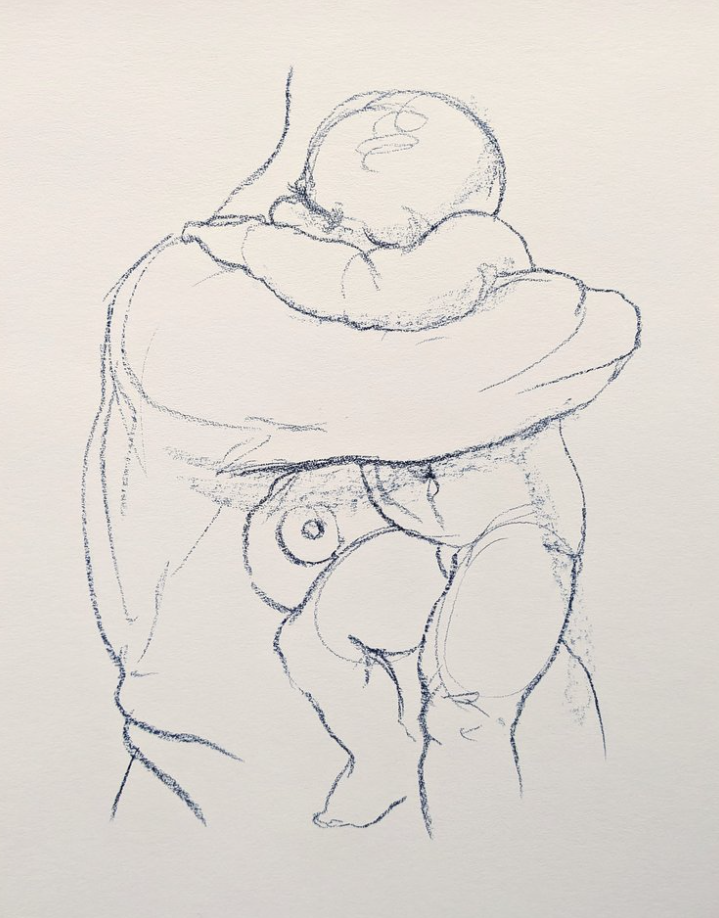 Out II, 2023, pastel on paper, 26 x 20"