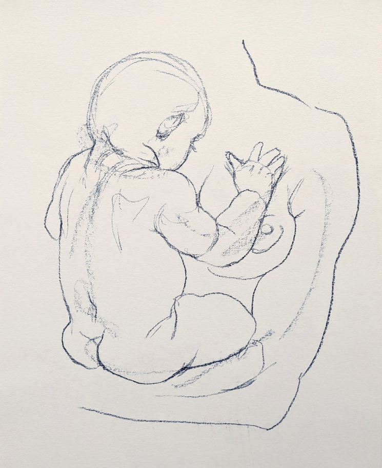 Altar, 2023, pastel on paper, 26 x 20"