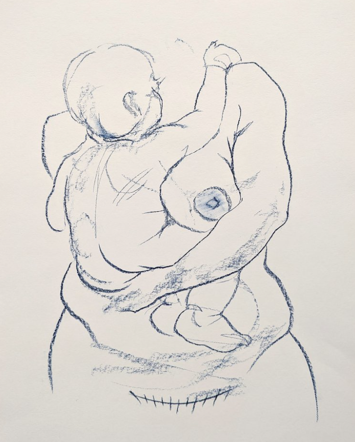 Radiate, 2023, pastel on paper, 26 x 20"