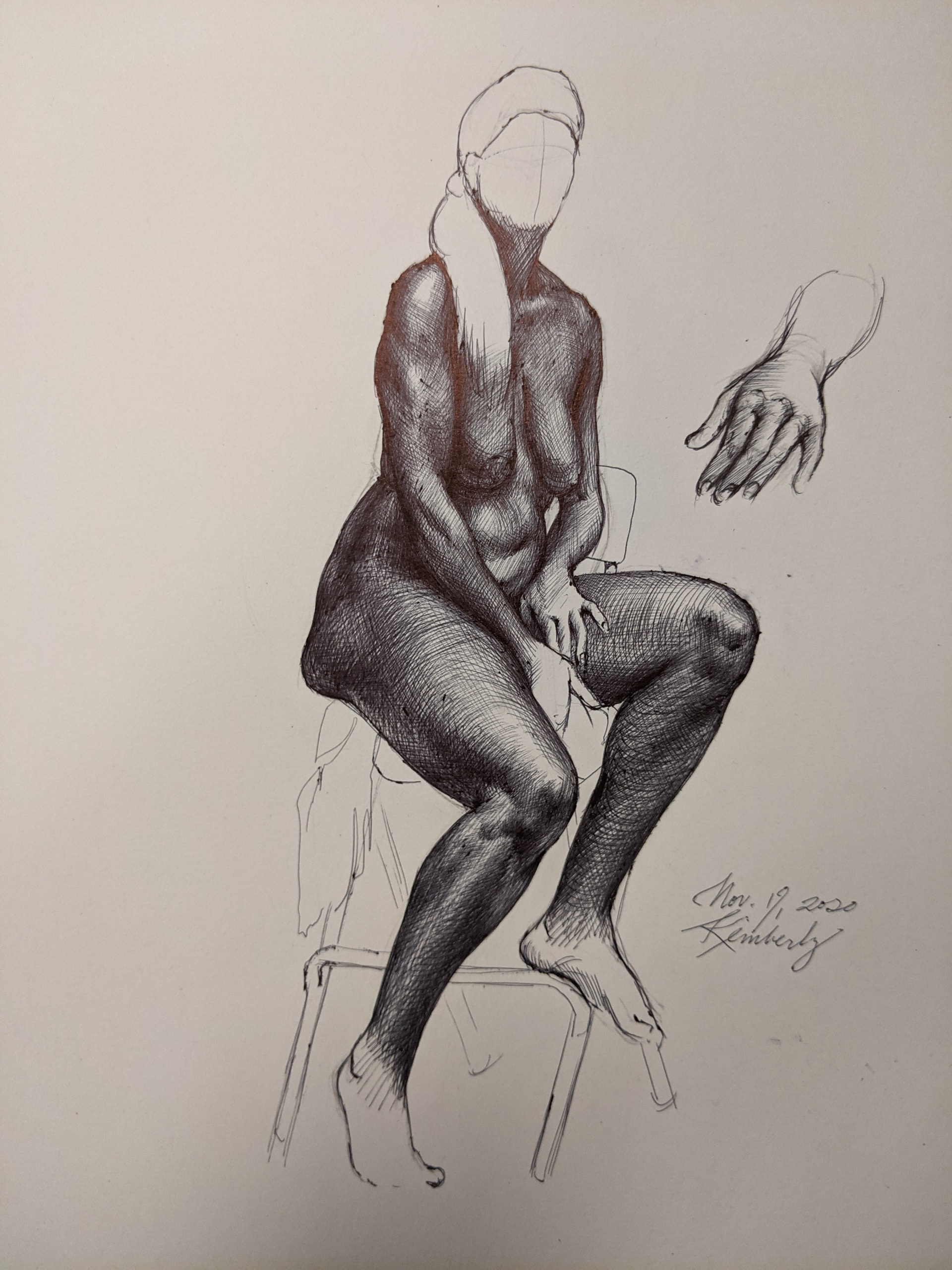 Ballpoint pen on paper