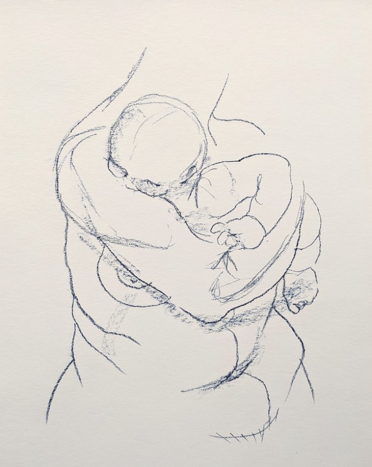 Can't Stay Still, 2023, pastel on paper, 26 x 20"