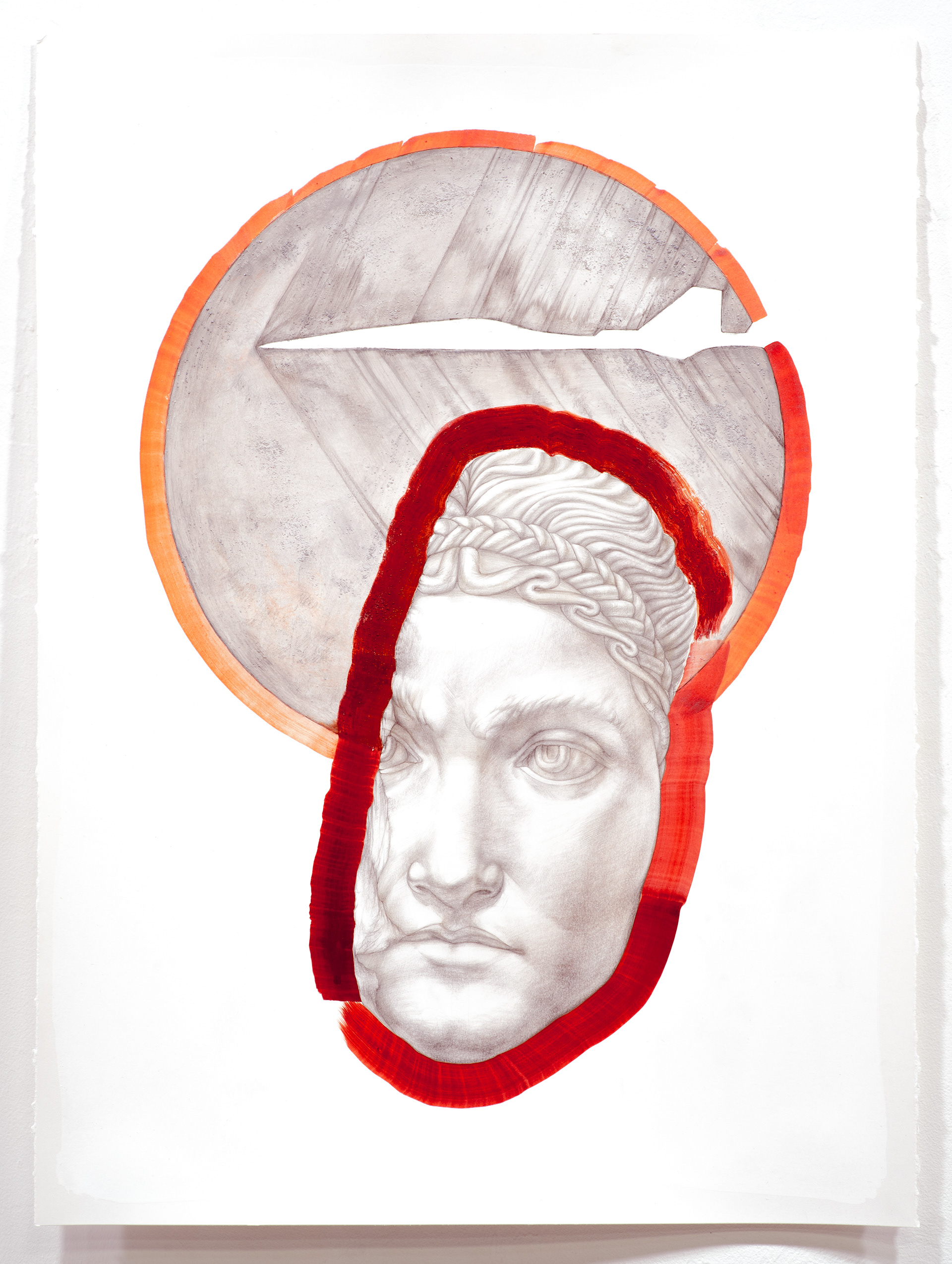 Only the Individual Reasons (Schlieren), 2022, silverpoint, graphite, acrylic, ink & silica crystals on hand-gessoed paper, 30 x 22"