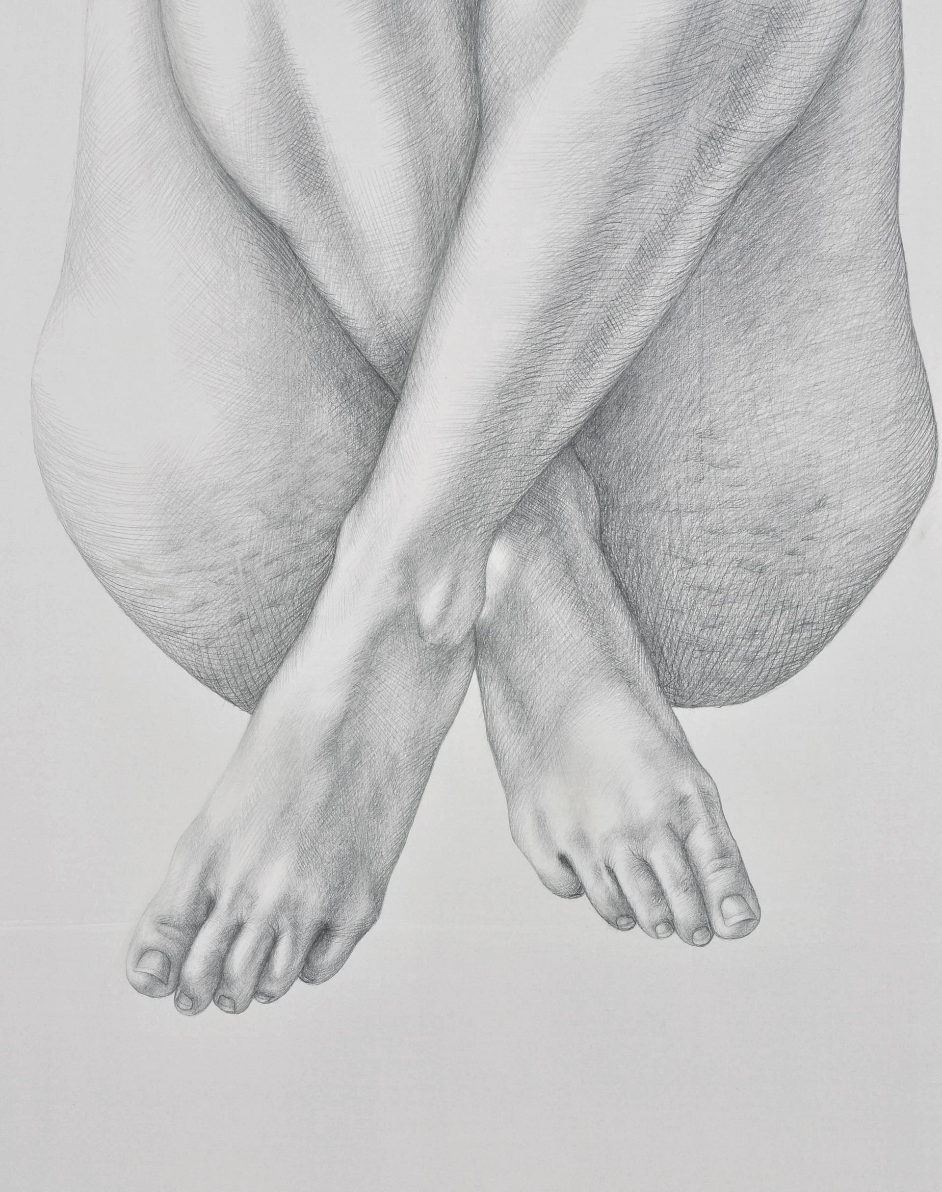 Detail from Corona, 2014-2015, silverpoint & silverleaf on hand-gessoed panel, 36 7/16 x 28 1/4"