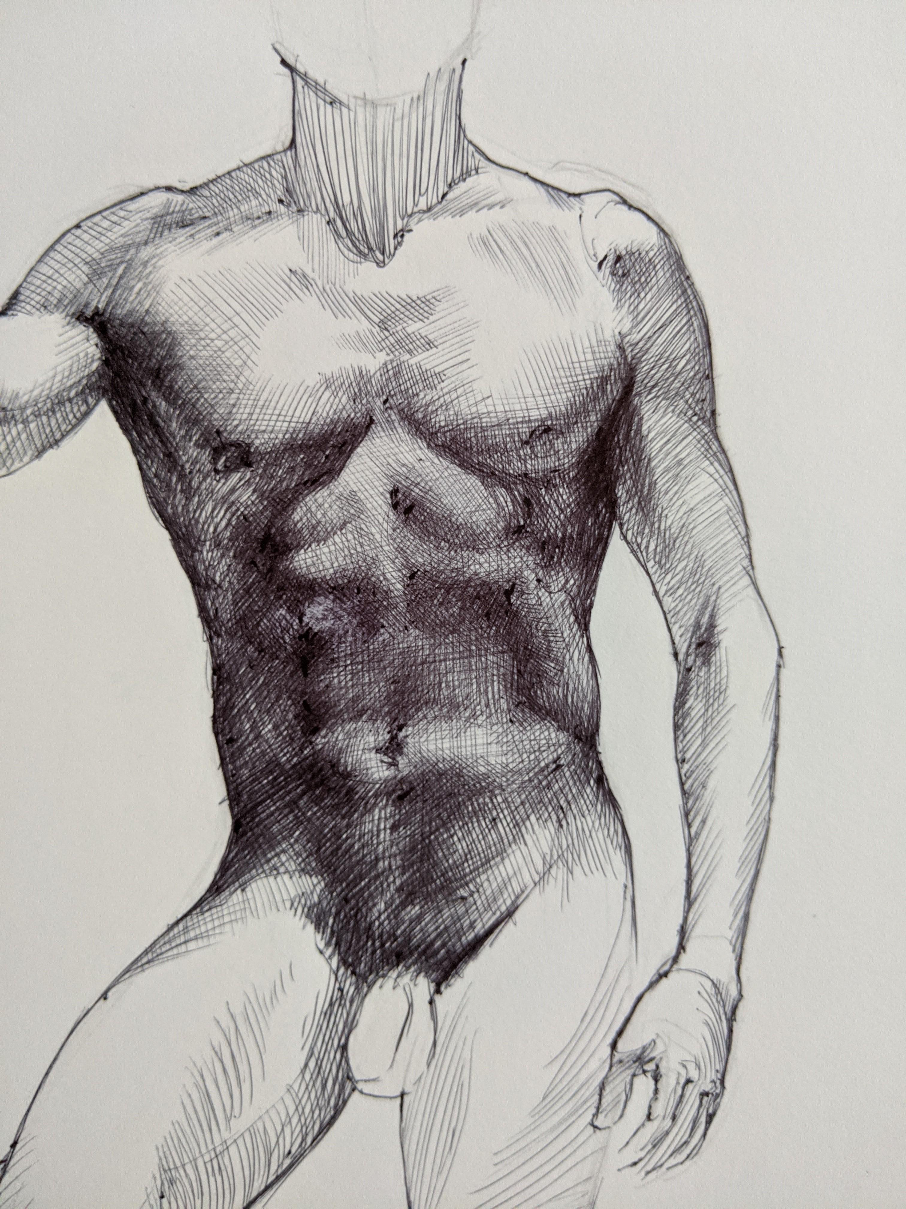 Detail from ballpoint pen on paper