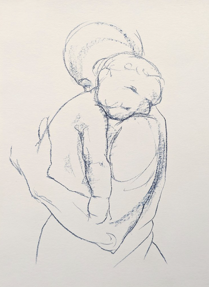 Out I, 2023, pastel on paper, 26 x 20"