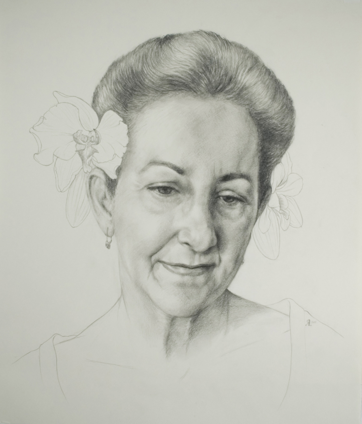 Elsa, 2011, graphite on paper, 17 x 14"