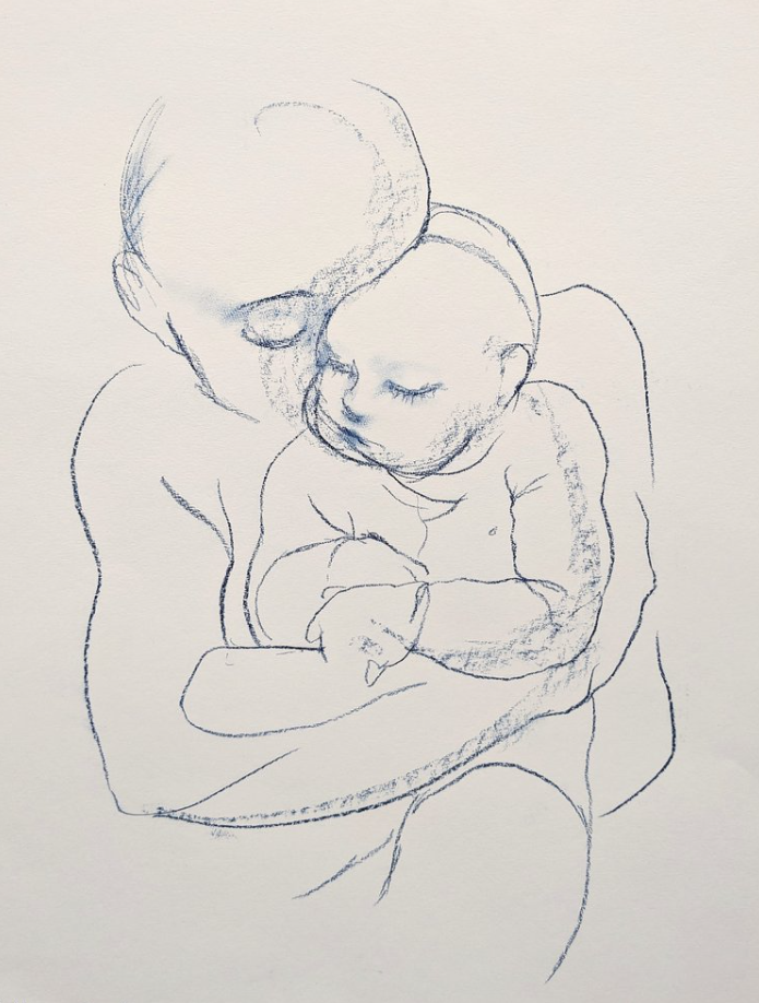 Envelope, 2023, pastel on paper, 26 x 20"