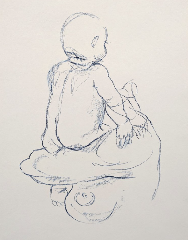 Pyramid II, 2023, pastel on paper, 26 x 20"