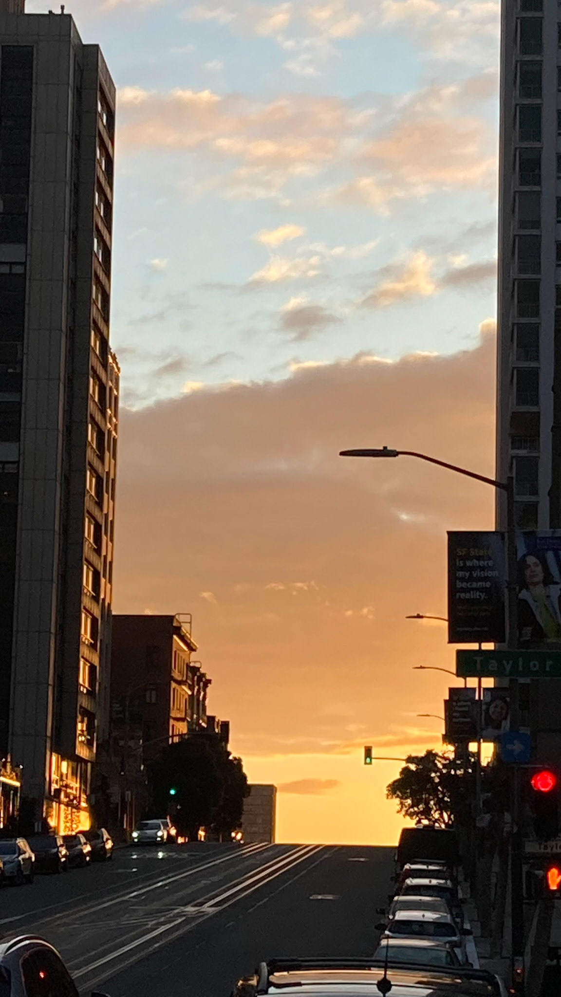 Sunset Sky down California Street