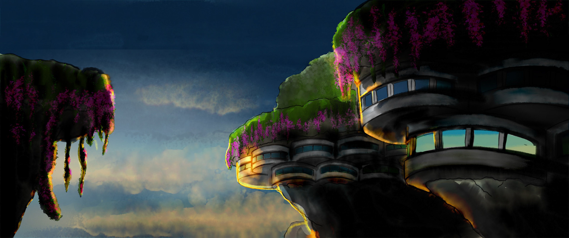 Cliff Houses at Dawn