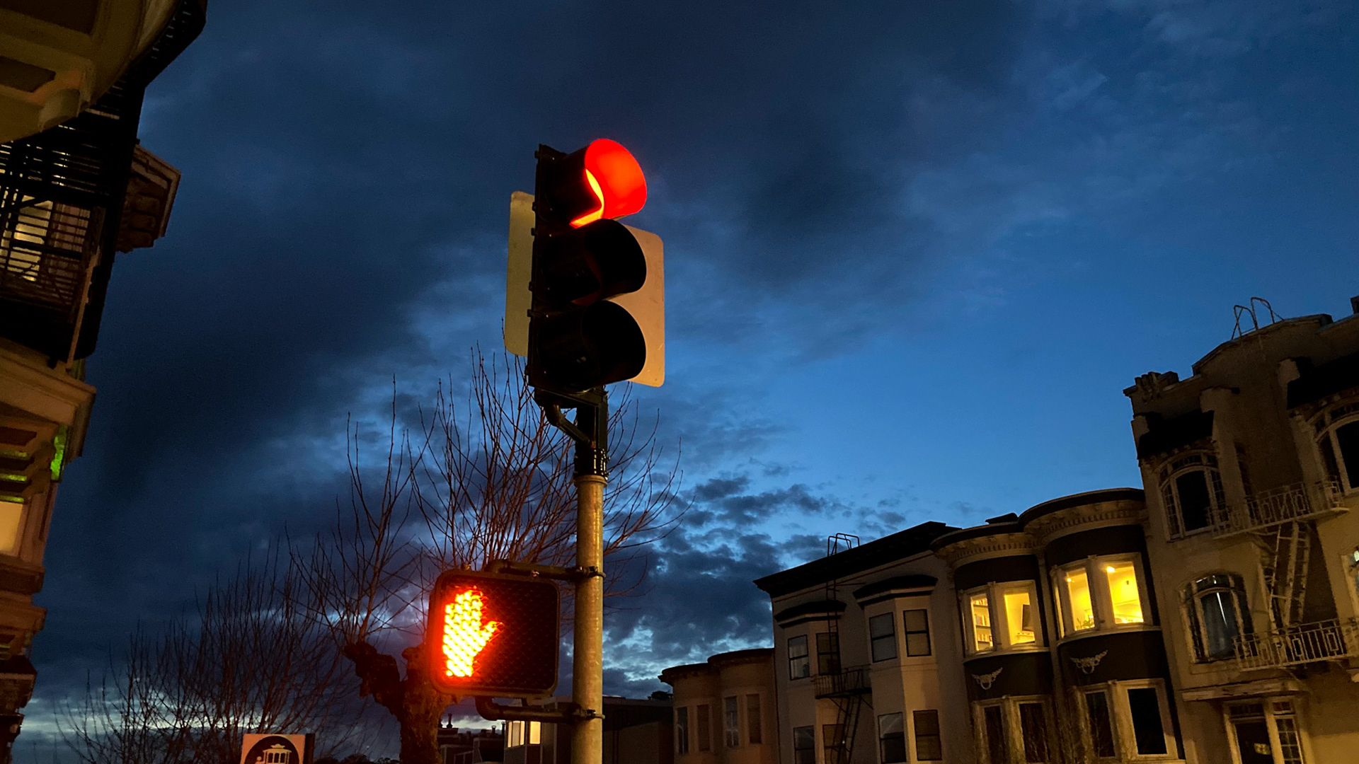 Red Light at Dusk