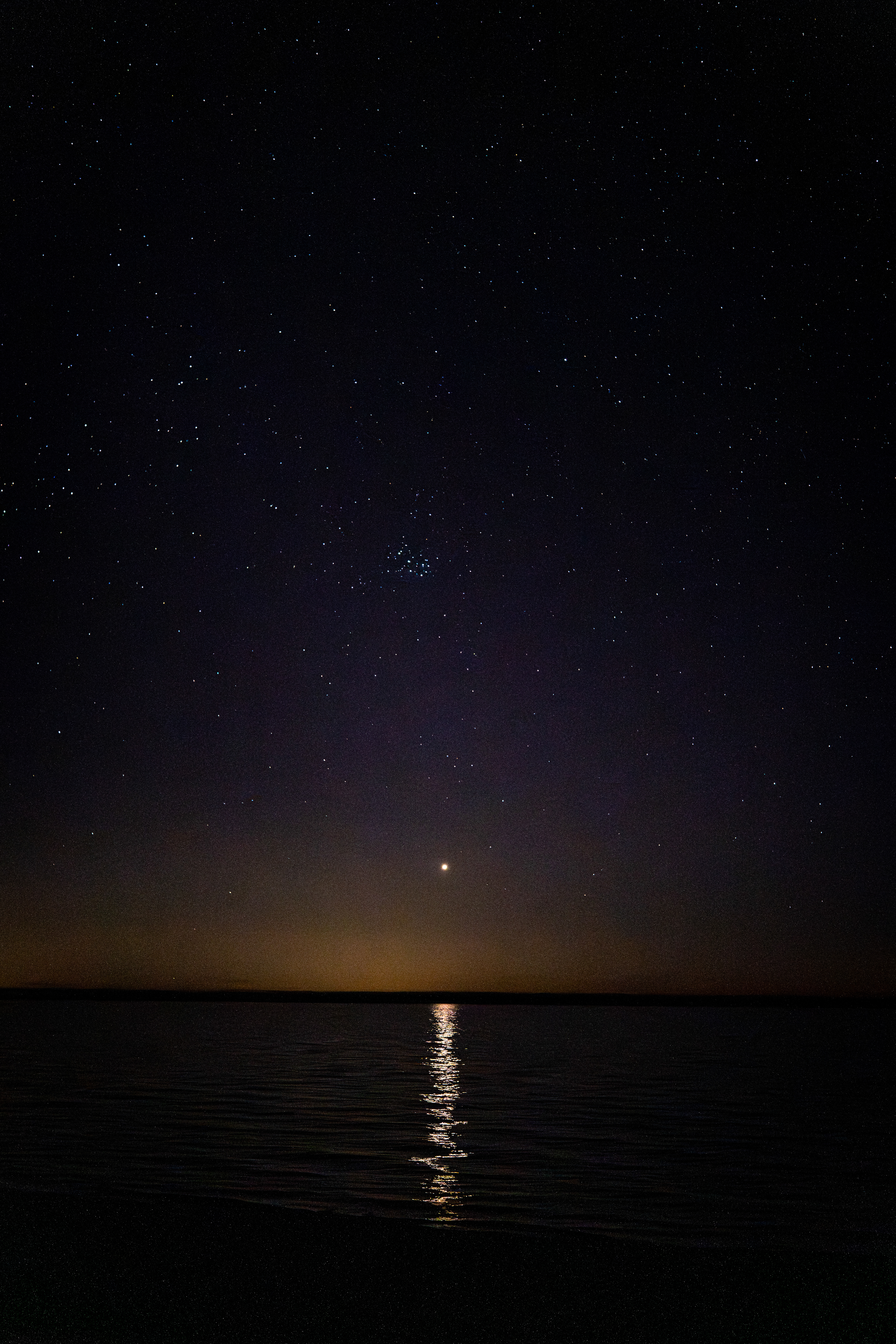 Venus and Pleaides over Lake Michigan - 4/16/26