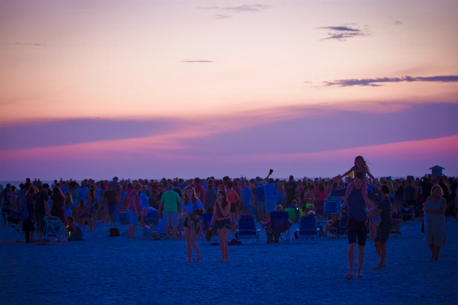Sunset at the Drum Circle on Siesta Key