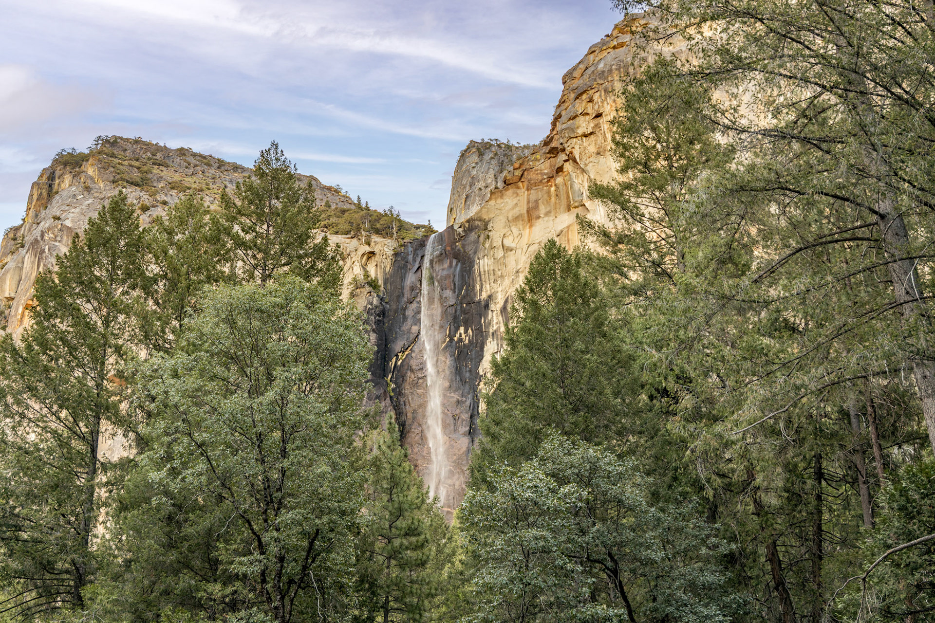 Bridalveil Falls at Yosemite National Park in California