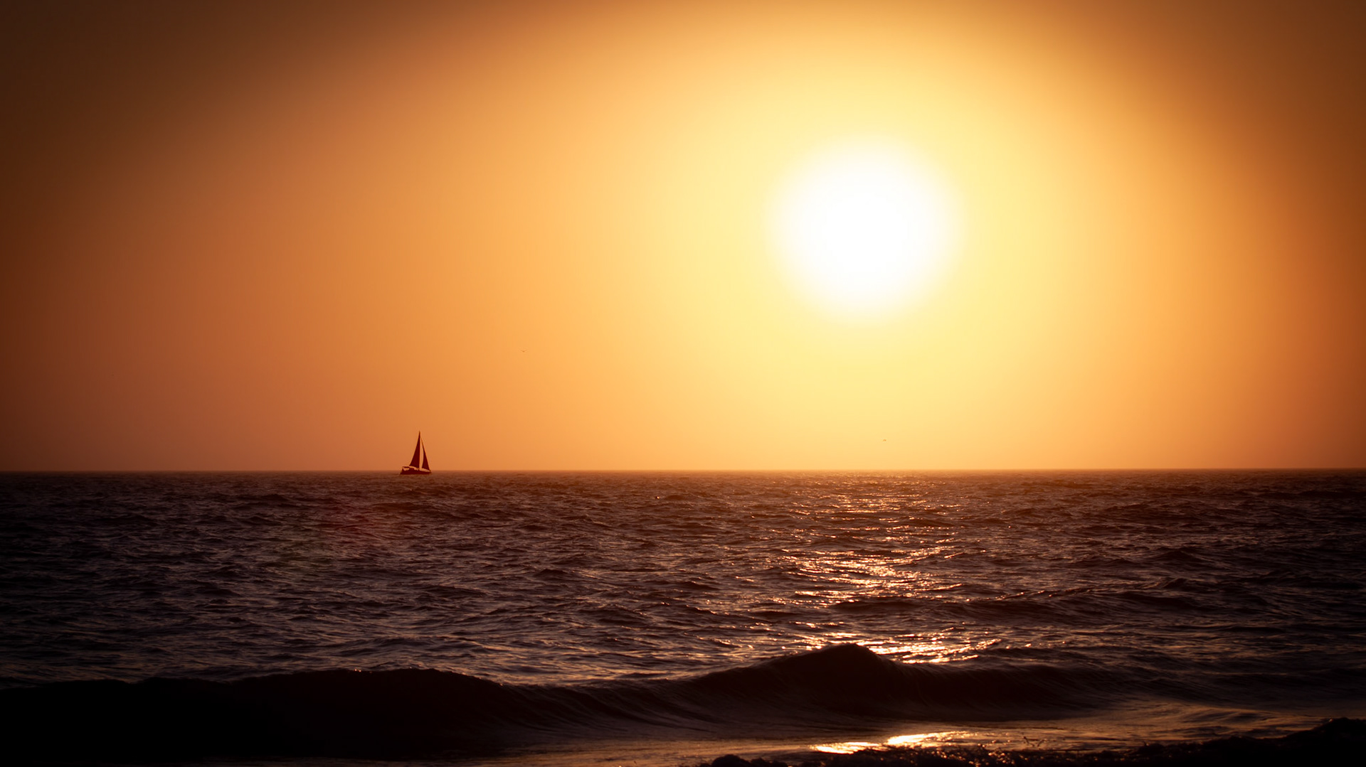 Sailing at Sunset on Siesta Key