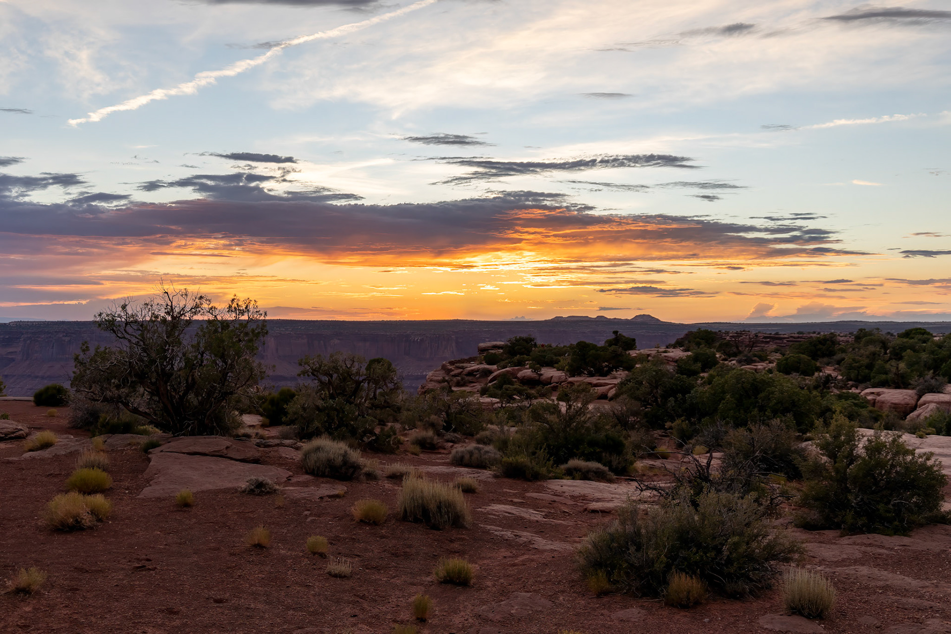 Sunset at Dead Horse Point State Park in Moab, Utah