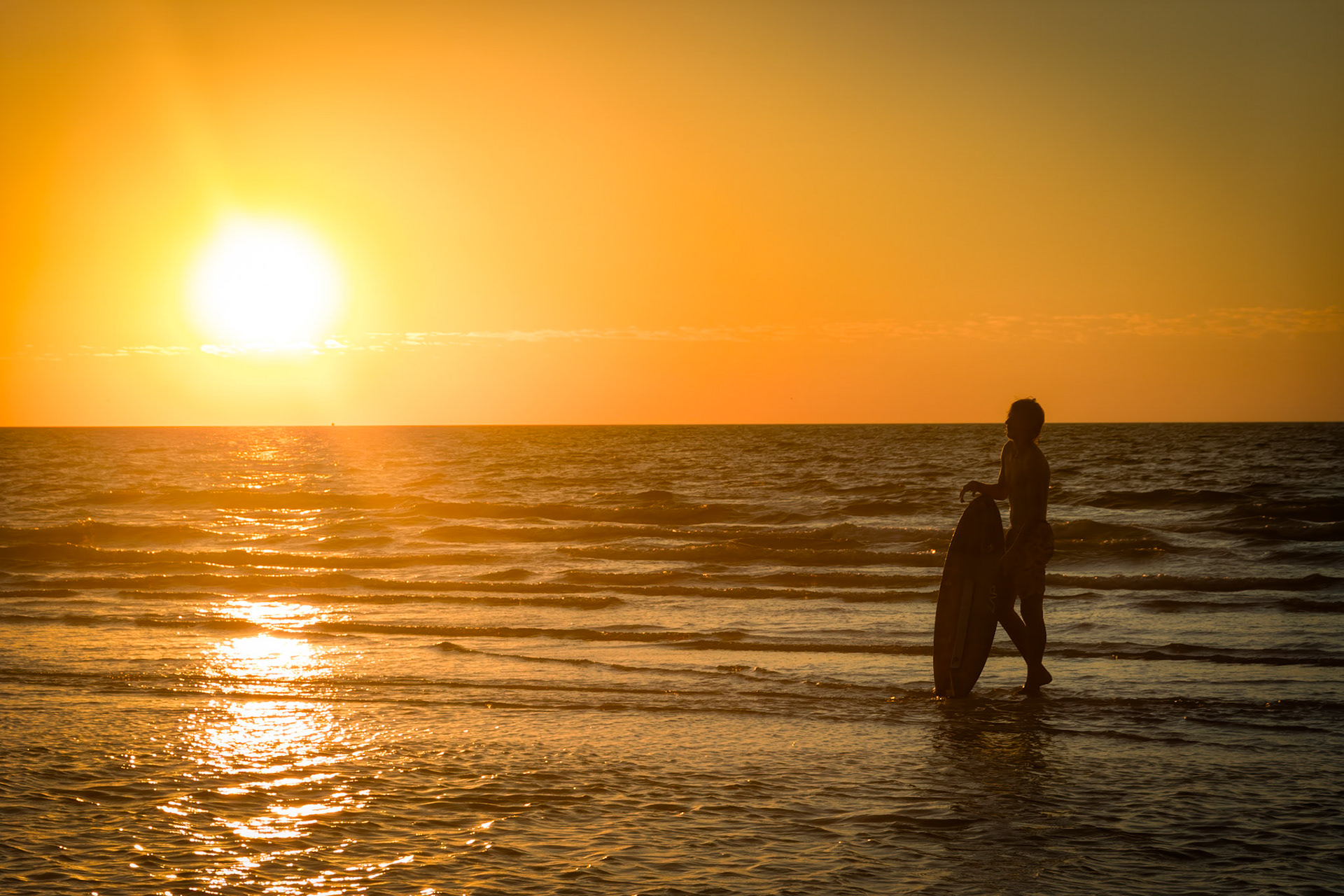 Wakeboarding at Sunset on Siesta Key