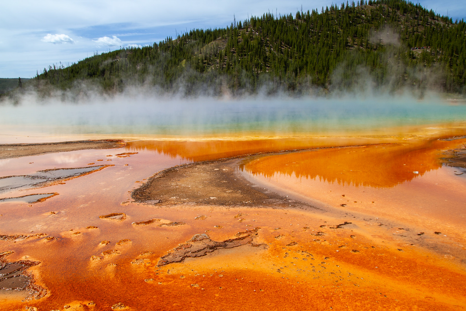 Grand Prismatic Springs at Yellowstone National Park