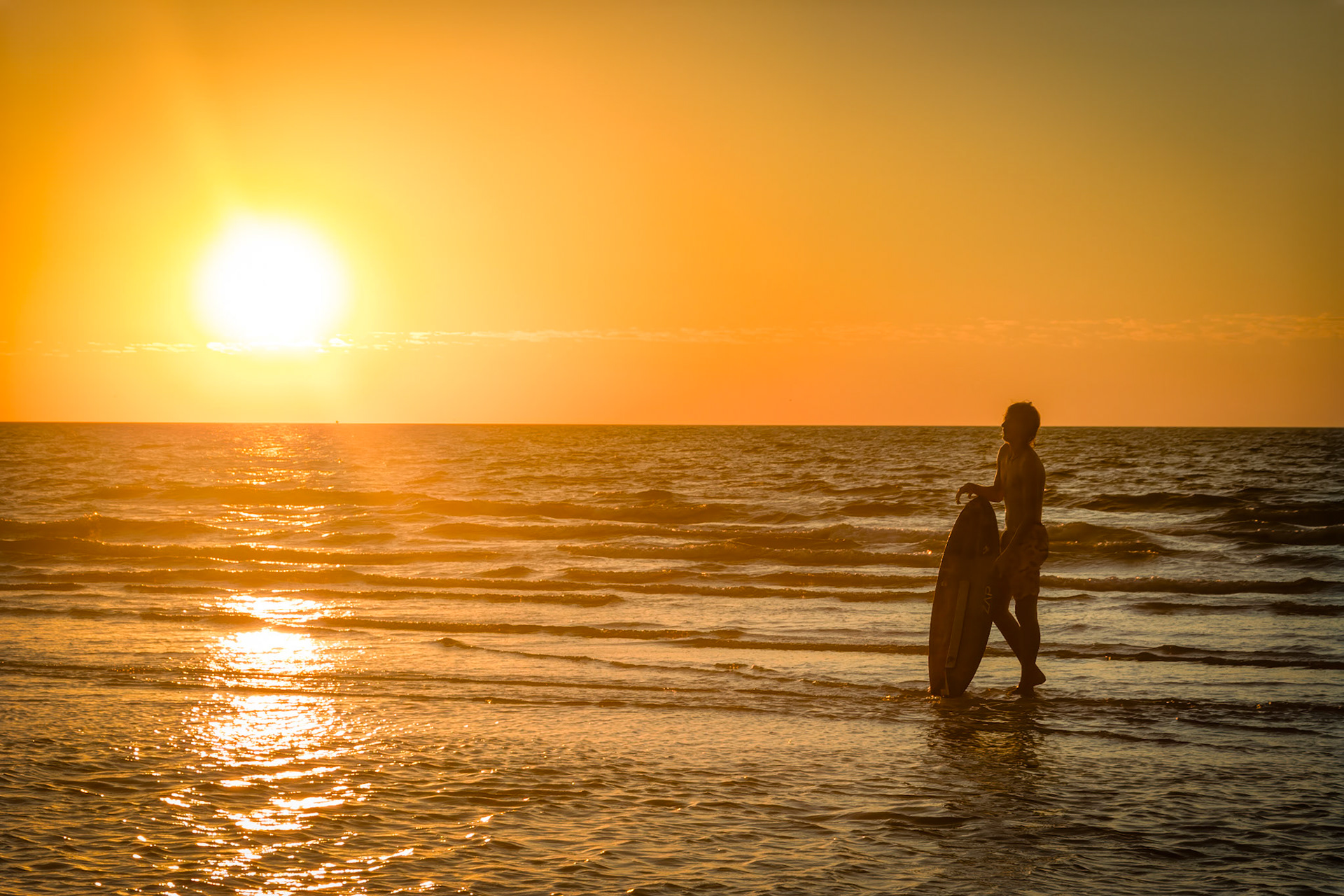 Wakeboarding at Sunset on Siesta Key