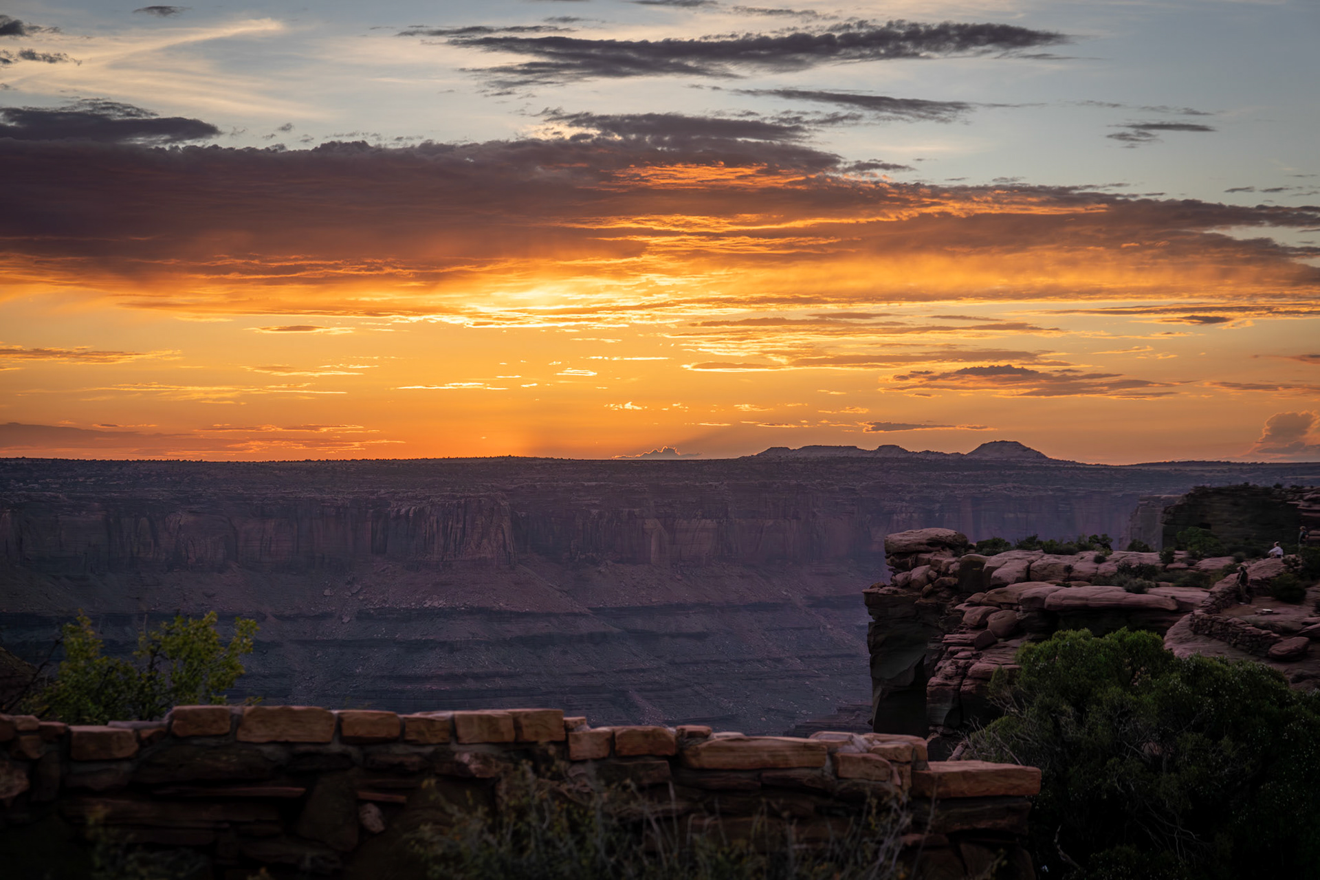 Sunset at Dead Horse Point State Park in Moab, Utah