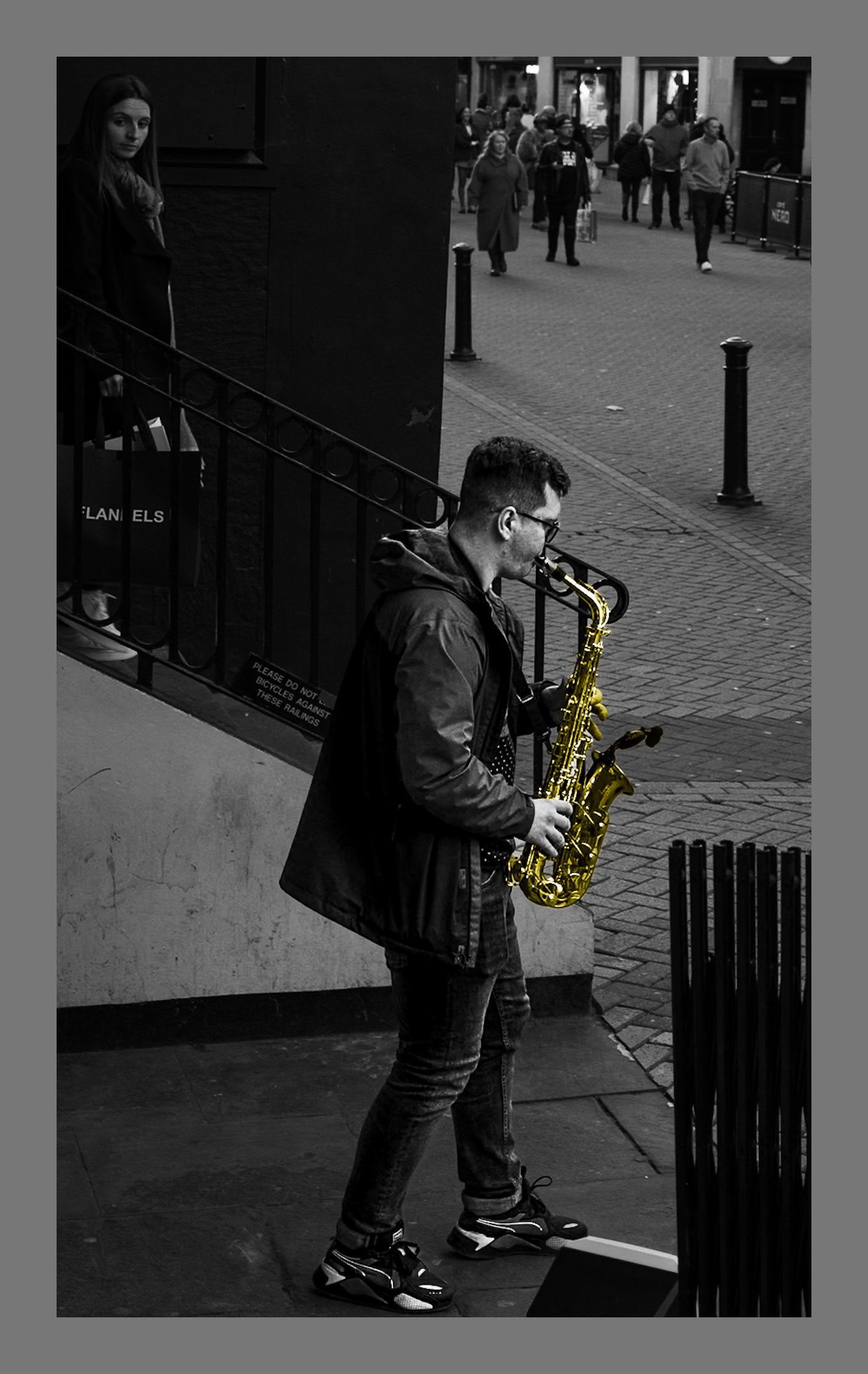 The sax player.