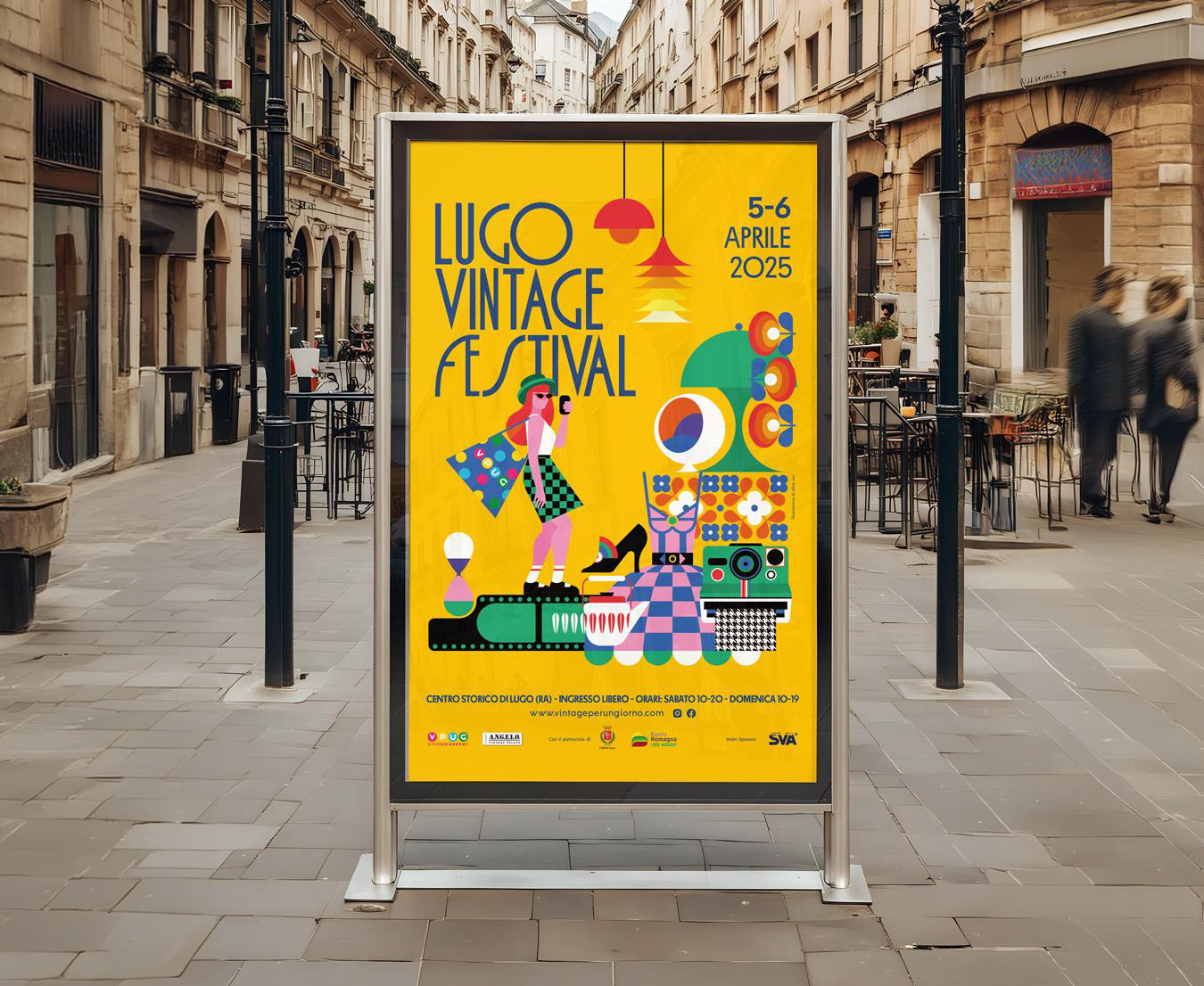 vintage festival poster, illustrazione comunicazione e grafica di alice iuri