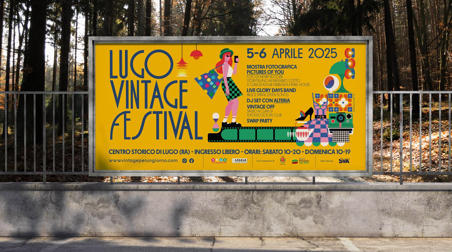 vintage festival poster, illustrazione comunicazione e grafica di alice iuri