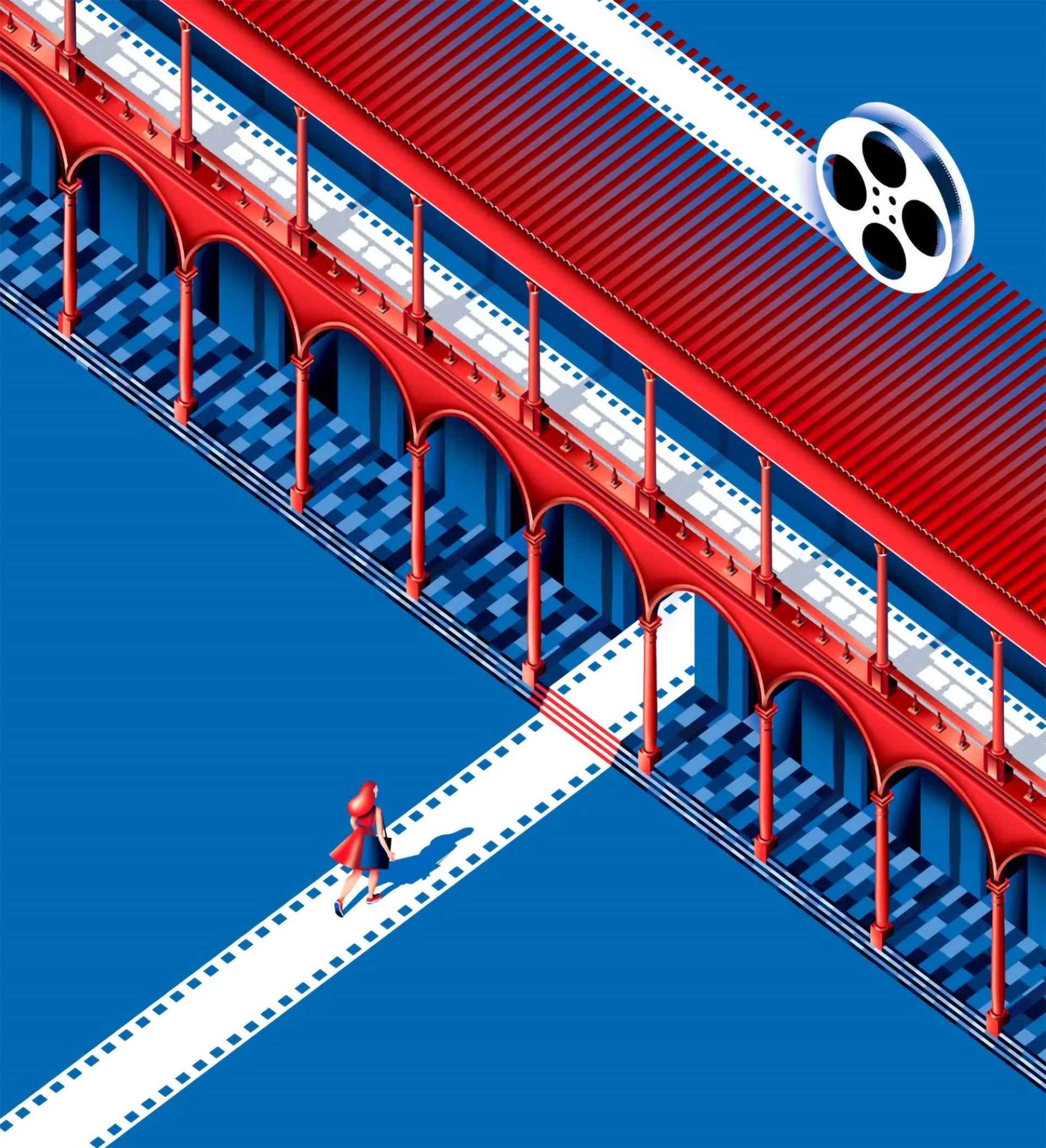 noam film festival, illustrazione e comunicazione per il festival di cinema di faenza. Di alice iuri: grafica editoriale udine e milano