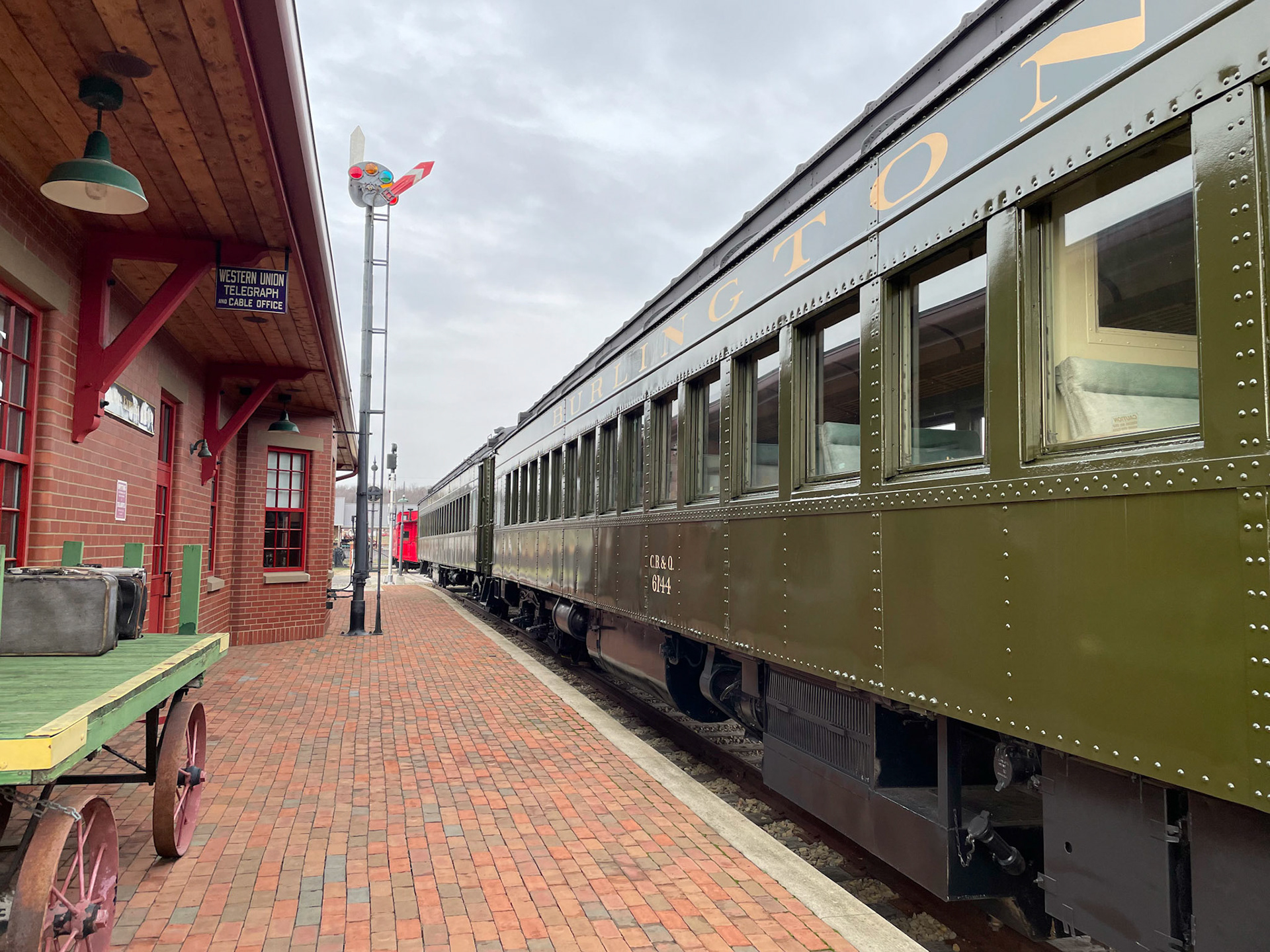 Depot at the Age of Steam roundhouse, Jan. 13, 2022