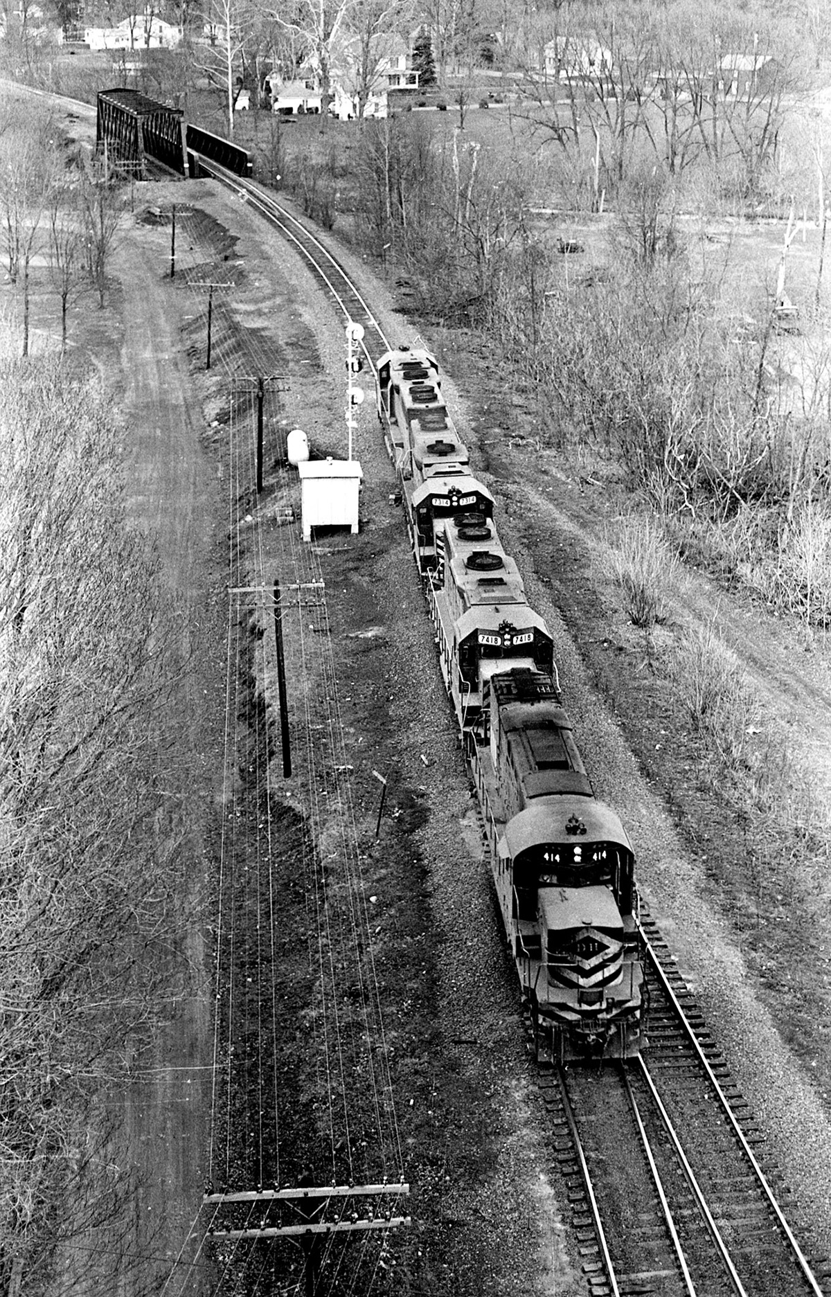 Trains by Jon Starrucca Viaduct, 1978