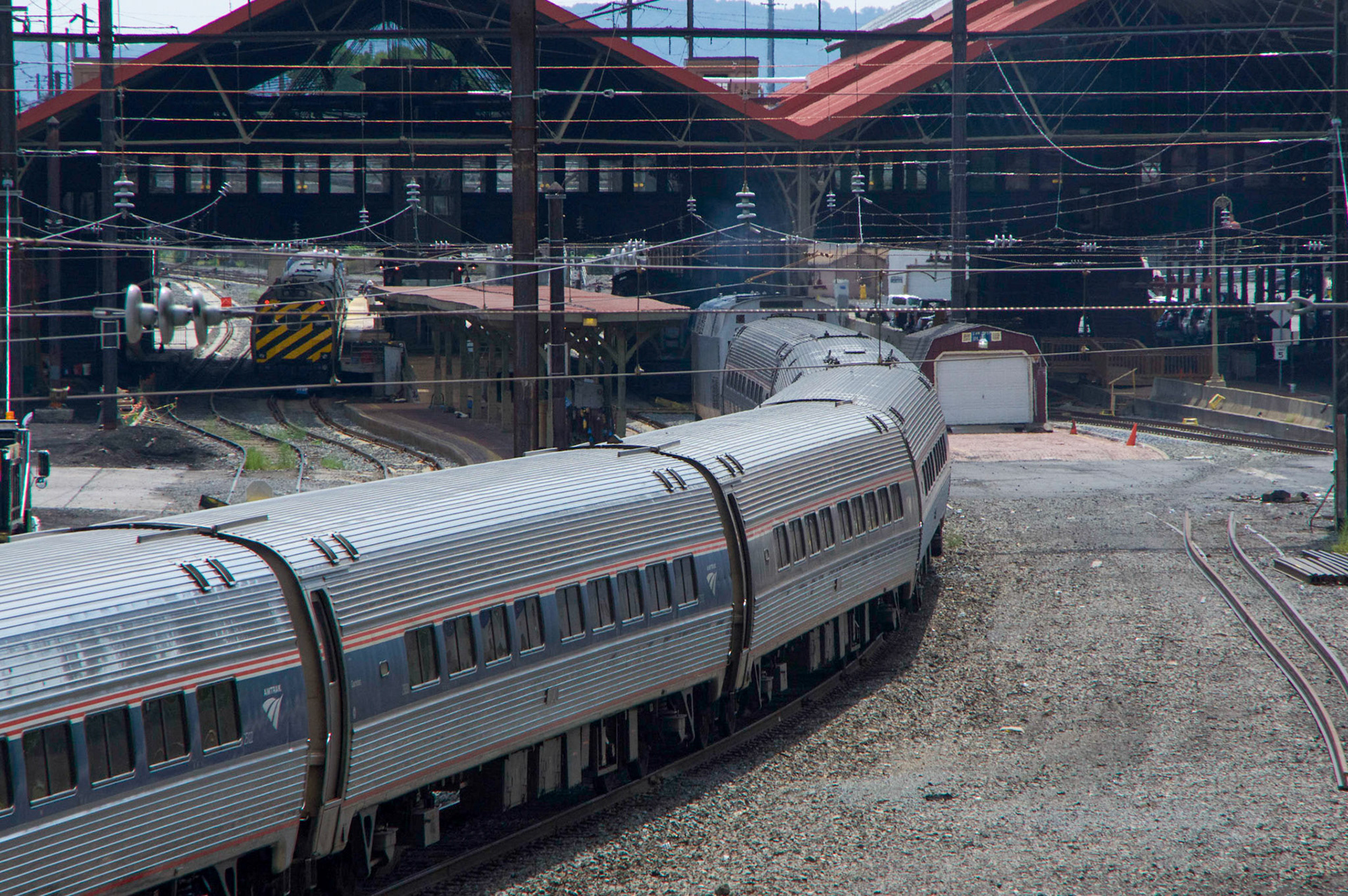 Eastbound Pennsylvanian and the Harrosburg trainshed