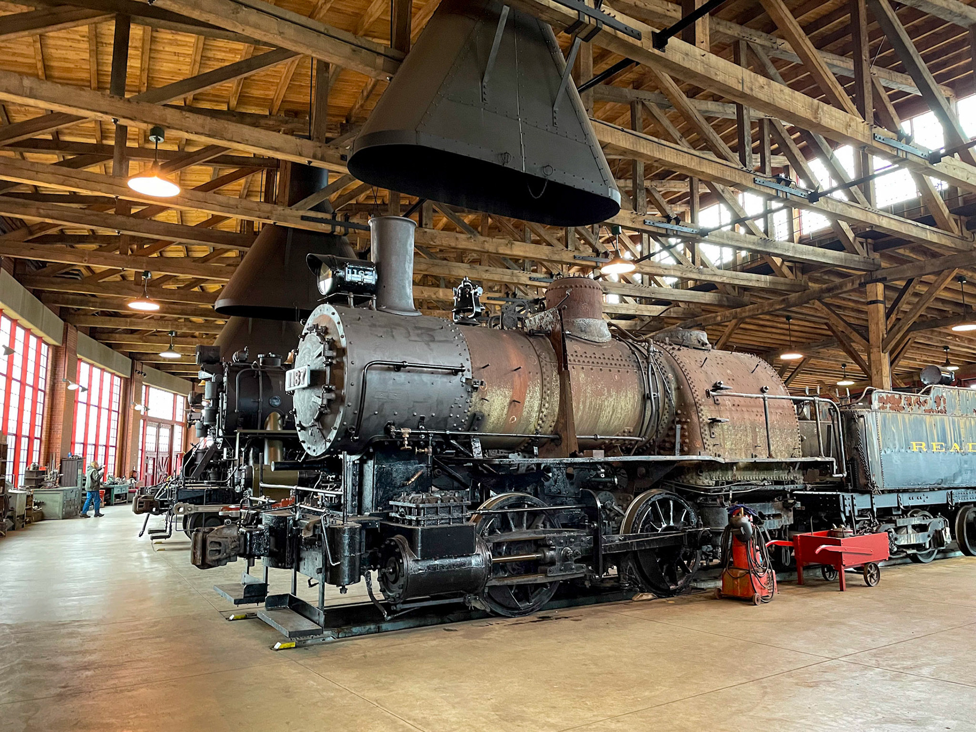 Reading camelback at the Age of Steam roundhouse, Jan. 13, 2022
