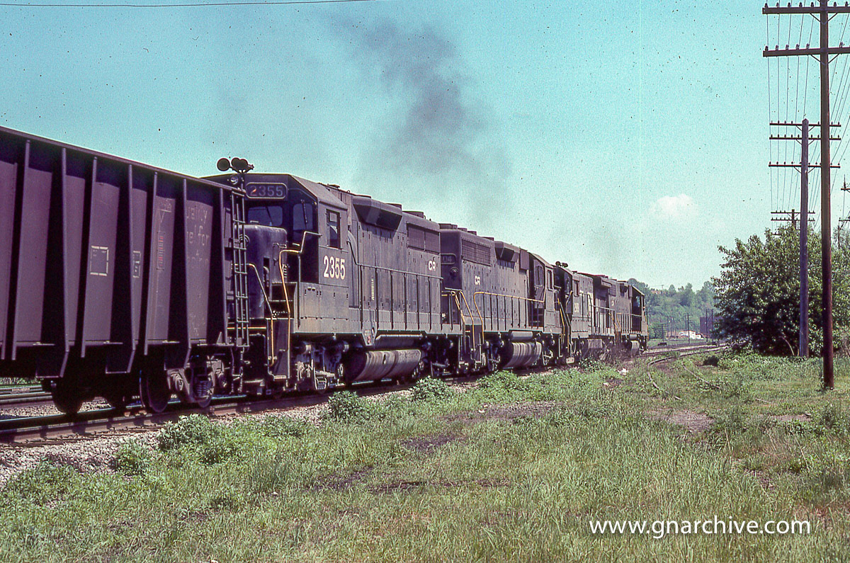 2:35 PM - EB coal CONSOL unit train enroute to the power plant in Bow, N.H. with CR 8015, 2919, 2355 and 3104