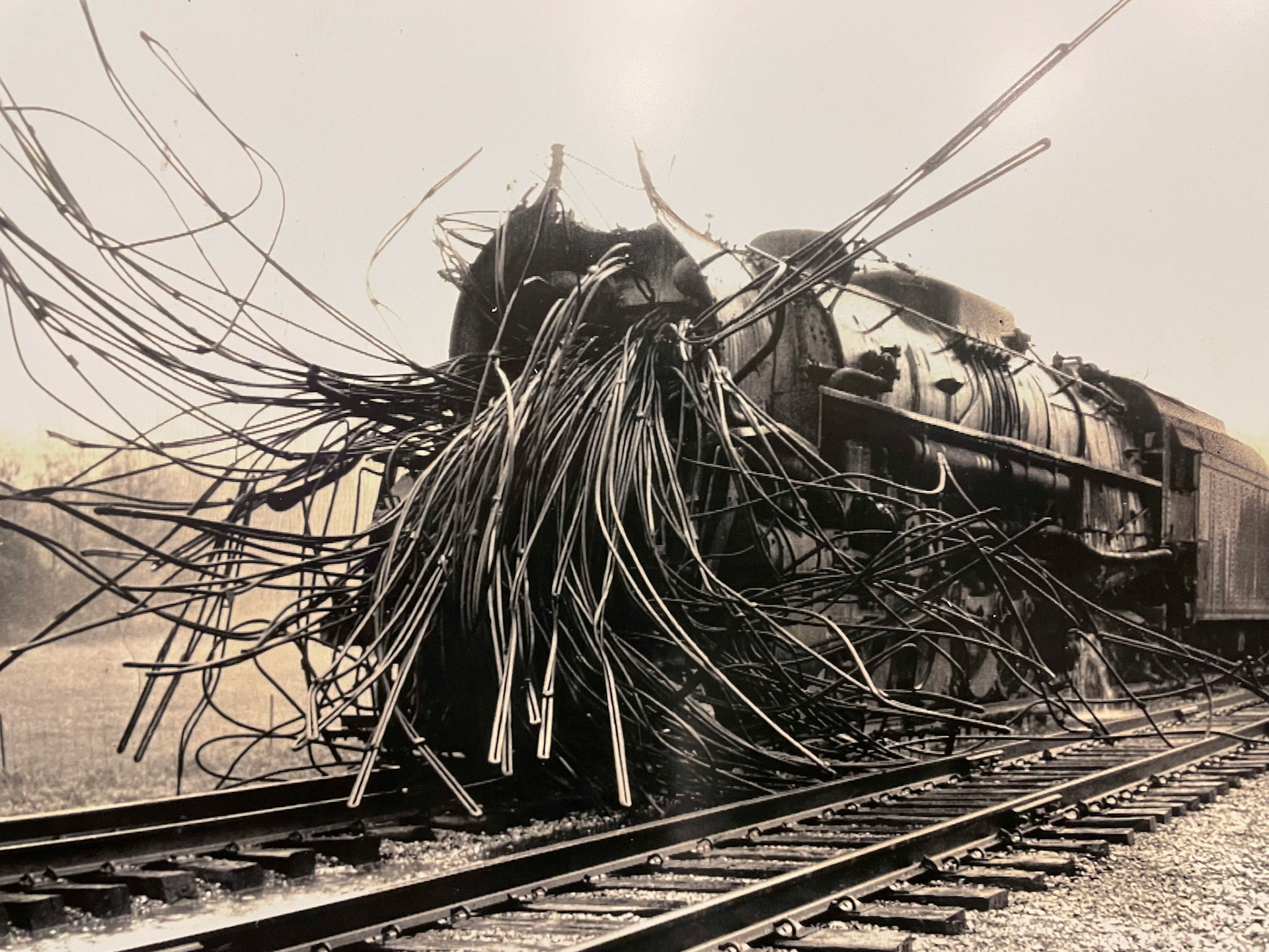 Info sign about boiler explosions at the Age of Steam roundhouse, Jan. 13, 2022
