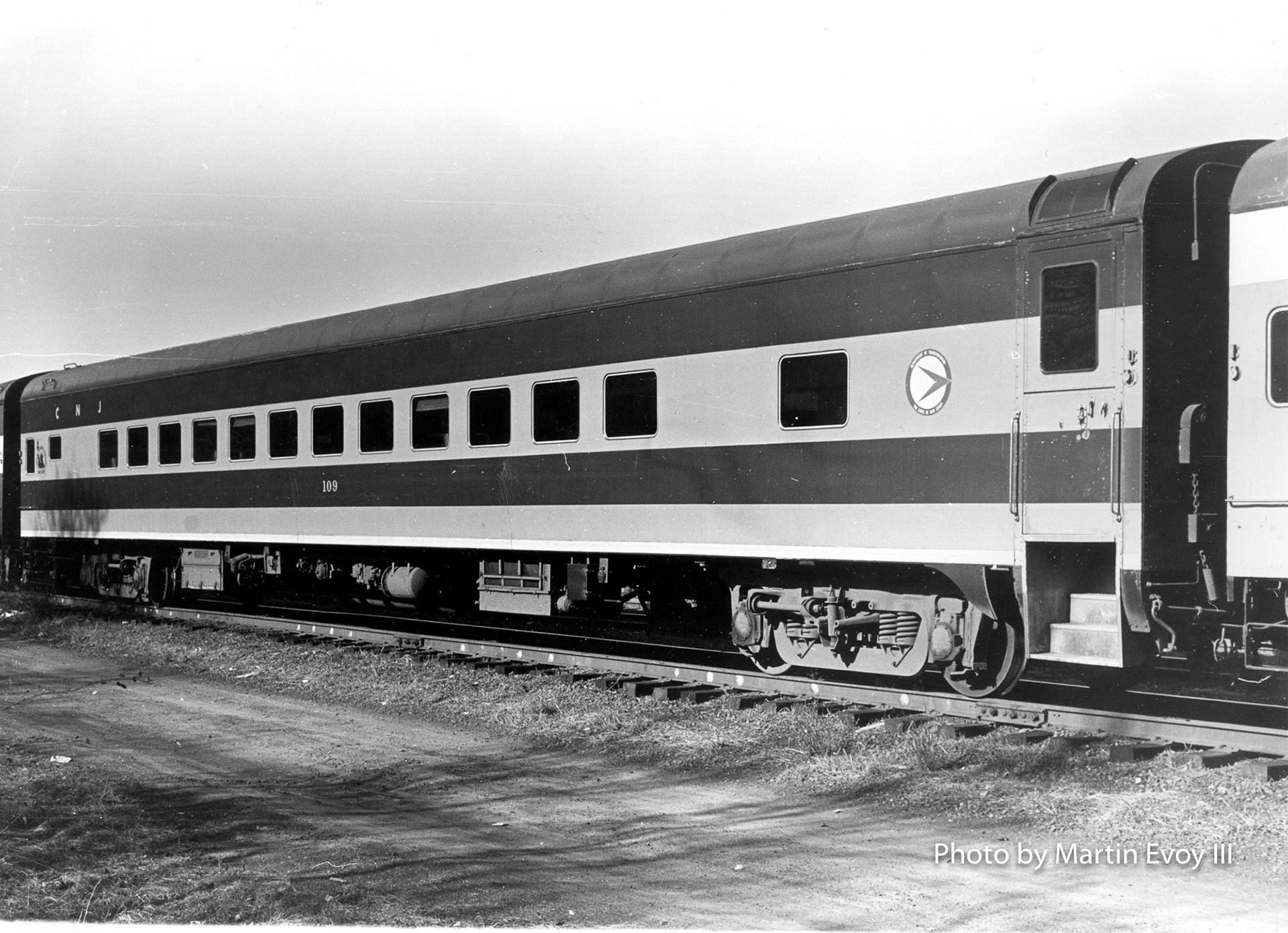 Former GN 1218 48-seat coach, NJT 109, right side.