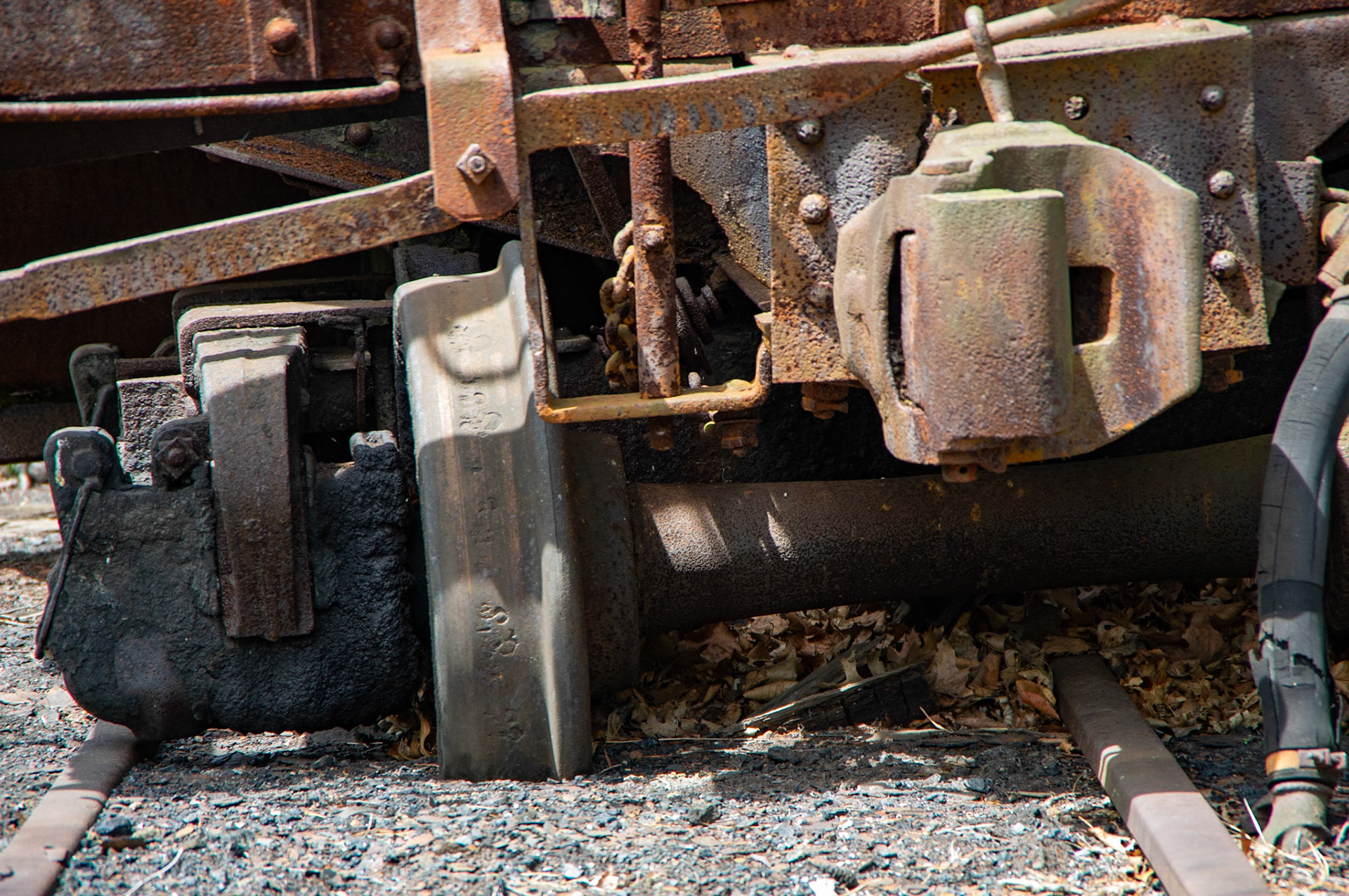 Abandonded East Broad Top narrow-gauge cars in Mt. Union, Pa. on April 23, 2017.