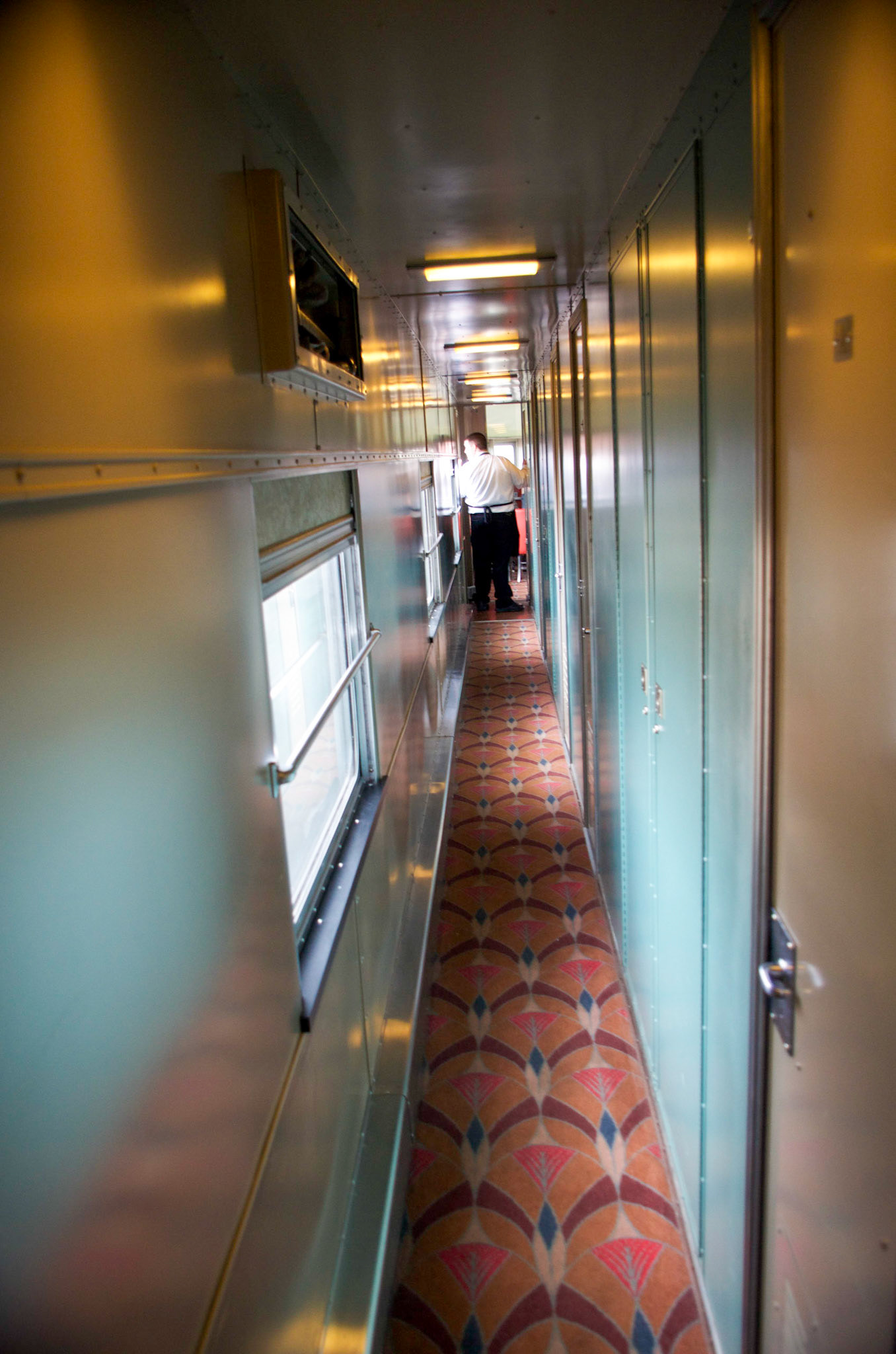 Hallway with the sleeping compartments 