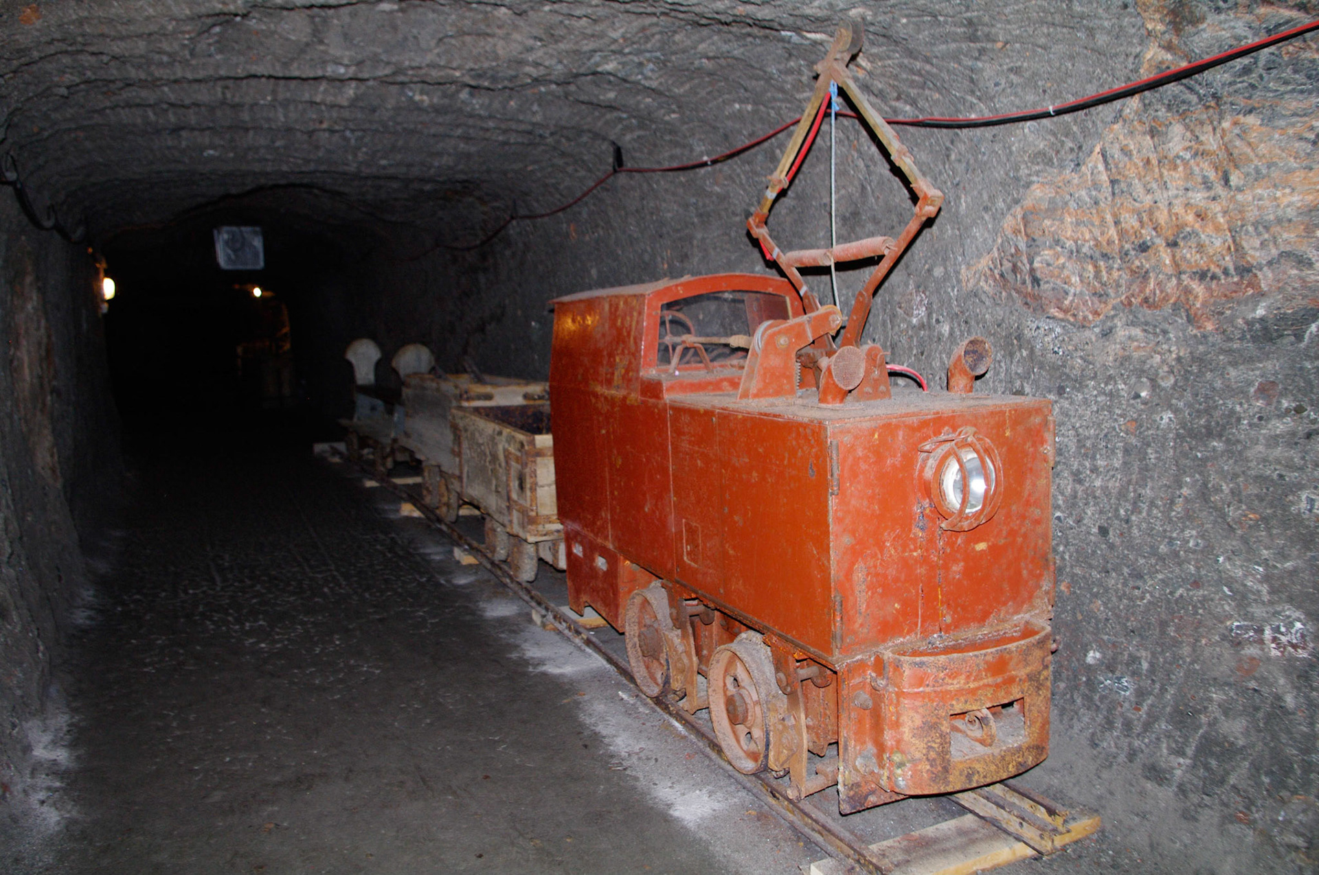 Mine train in Hallstadt