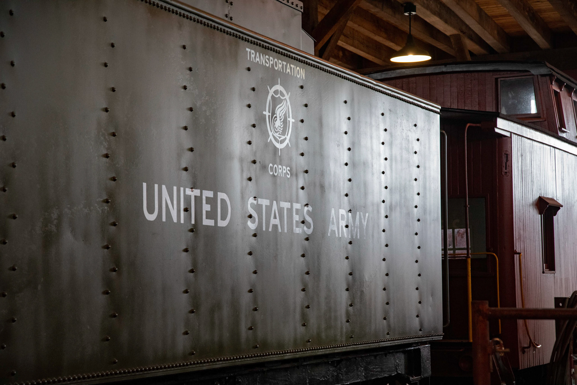 US Army 2-8-0 No. 2630 at the Age of Steam roundhouse, Jan. 13, 2022