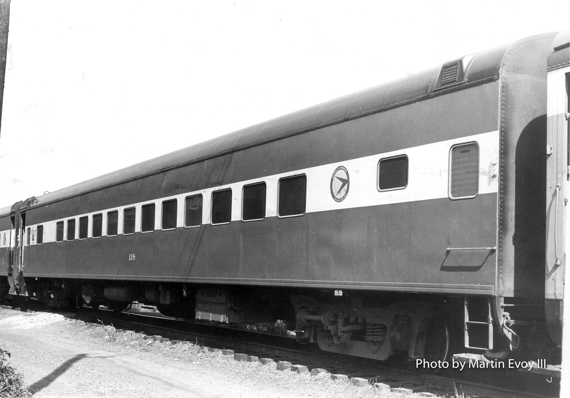 Former GN 1229 48-seat coach, NJT 118, left side.