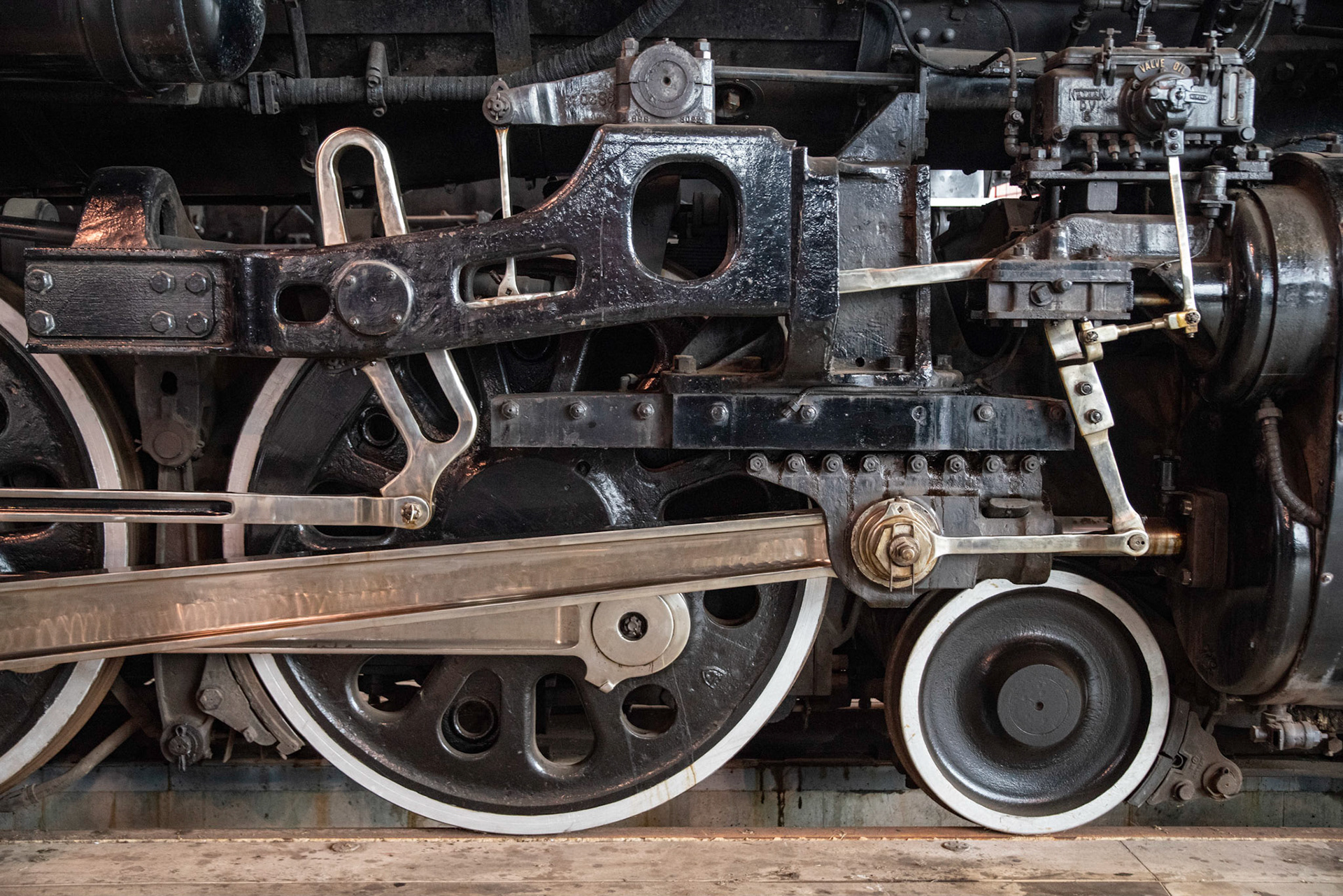 Grand Trunk Western 4-8-4 No. 6325 at the Age of Steam roundhouse, Jan. 13, 2022