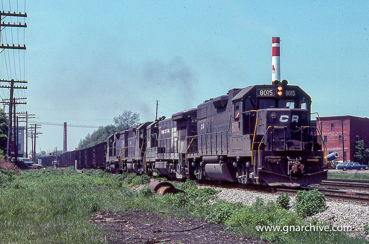2:35 PM - EB coal CONSOL unit train enroute to the power plant in Bow, N.H. with CR 8015, 2919, 2355 and 3104