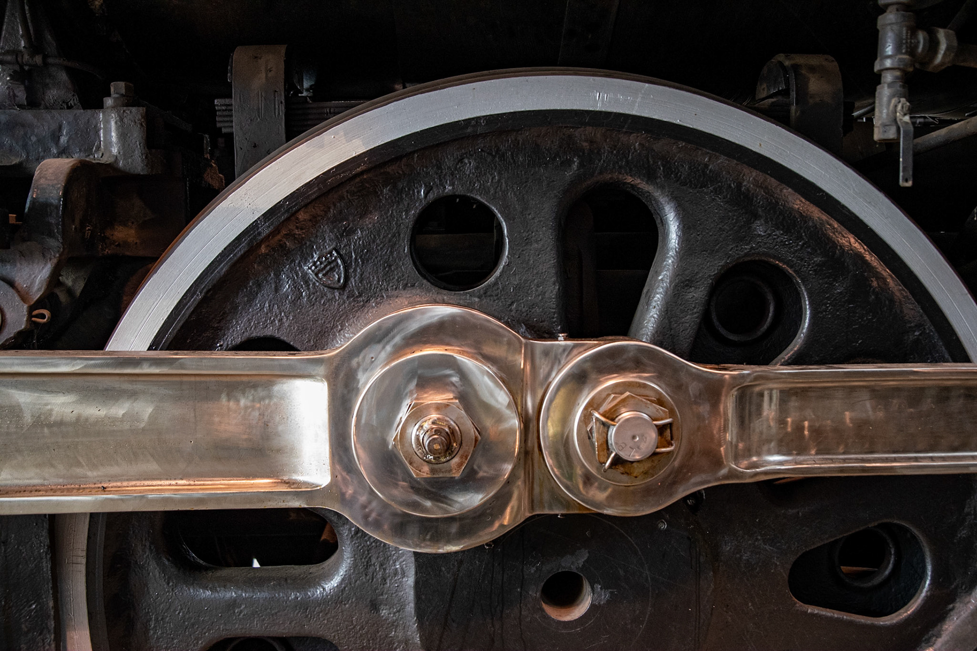 Grand Trunk Western 4-8-4 No. 6325 at the Age of Steam roundhouse, Jan. 13, 2022
