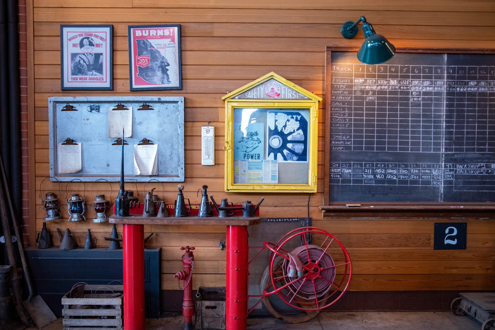 osters at the Period shop tools and pAge of Steam roundhouse, Jan. 13, 2022